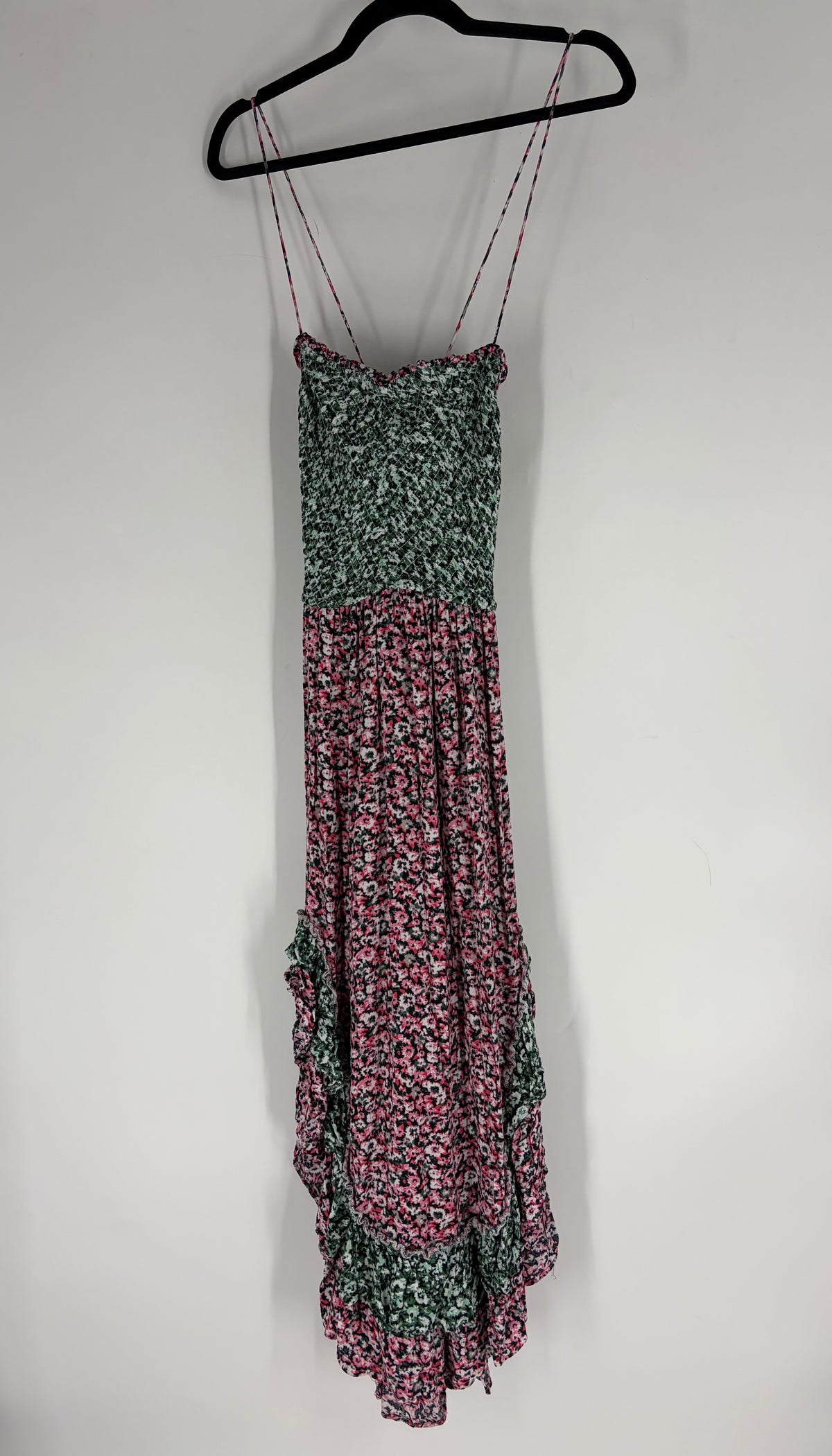 Pink Free People Floral Midi Dress, M