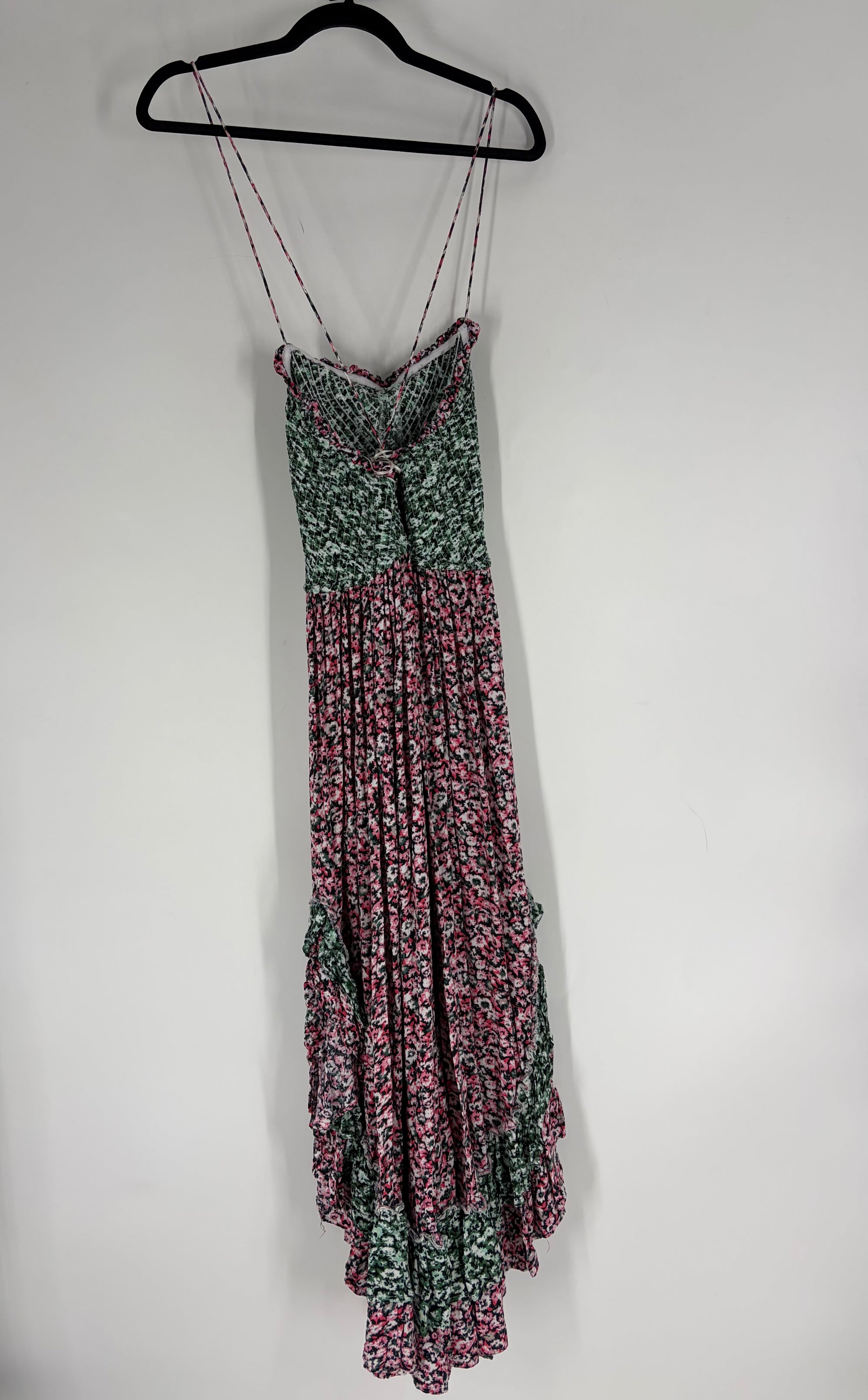 Pink Free People Floral Midi Dress, M