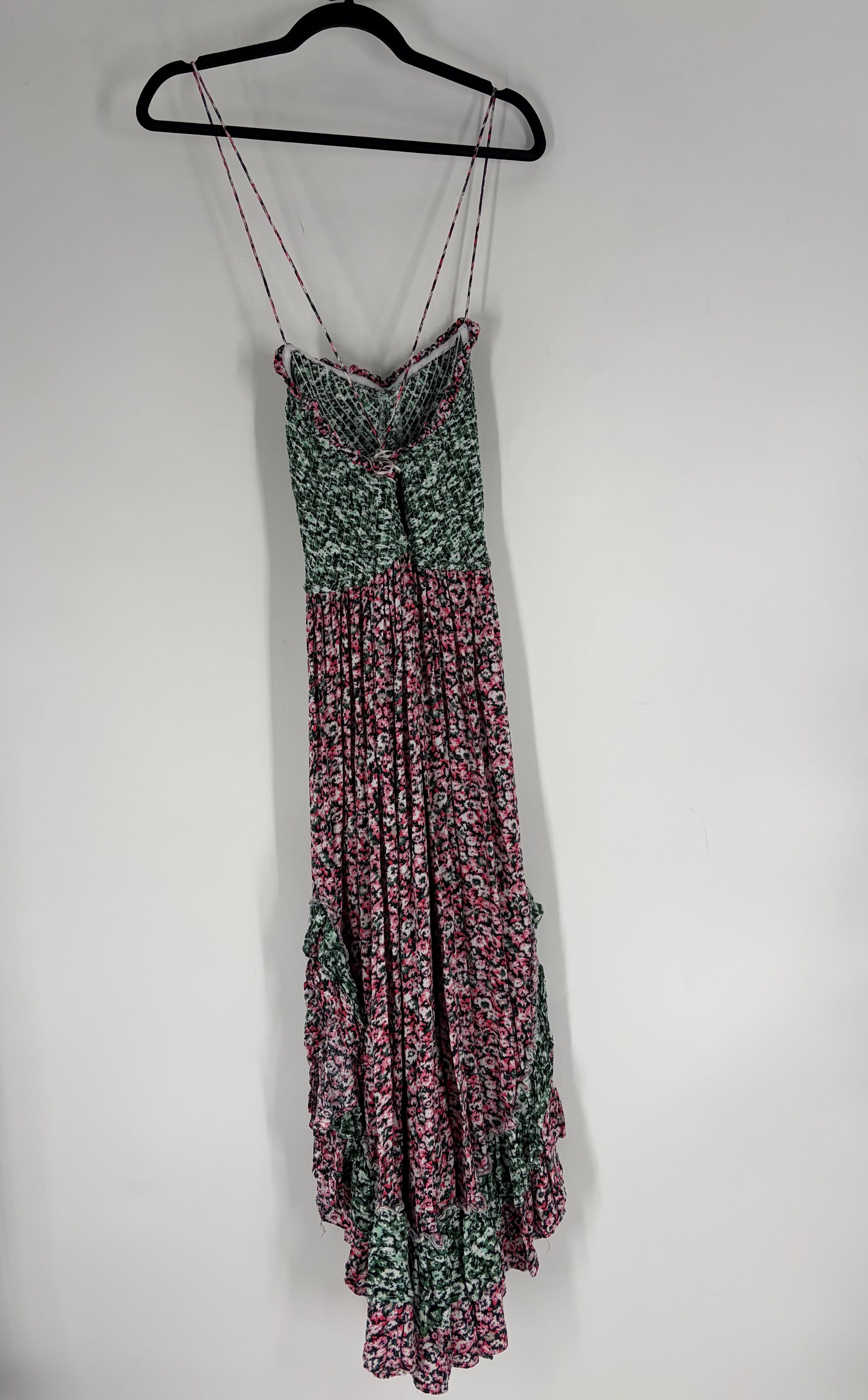 Pink Free People Floral Midi Dress, M