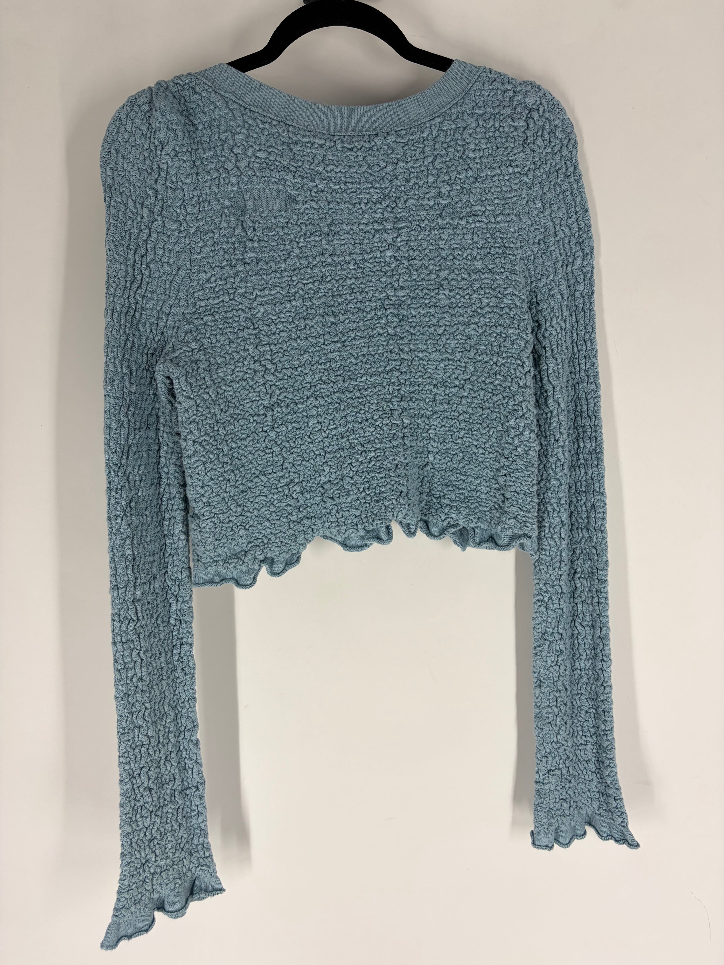Blue Free People textured cardigan, S