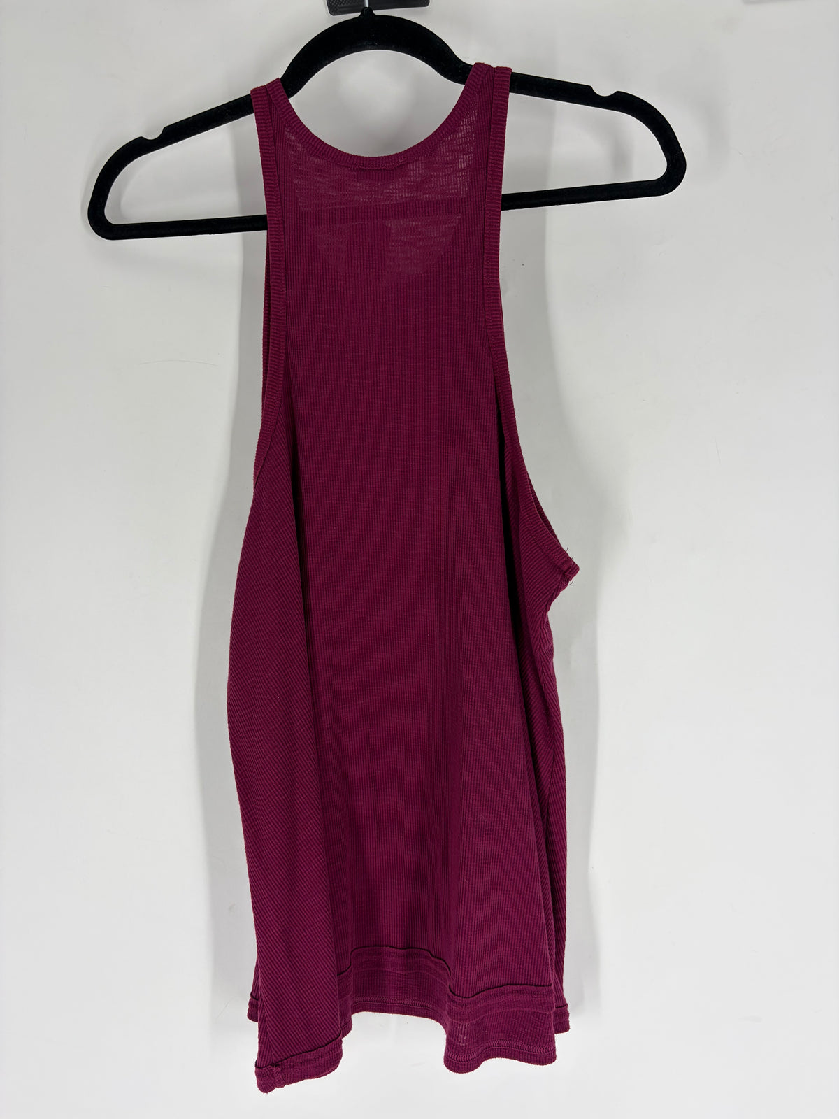 Maroon Free People ribbed racerback, L