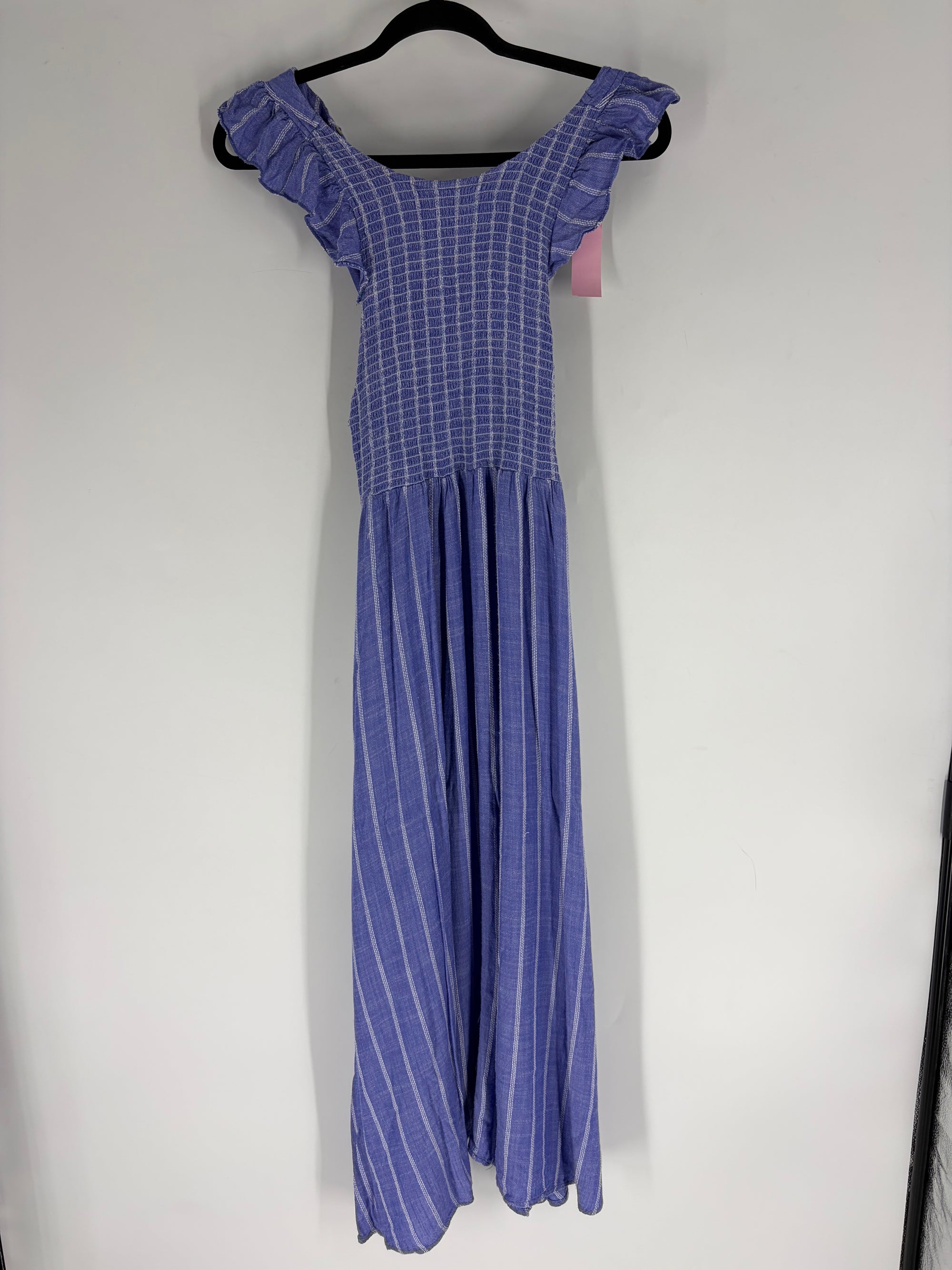 Blue Free People striped maxi, S
