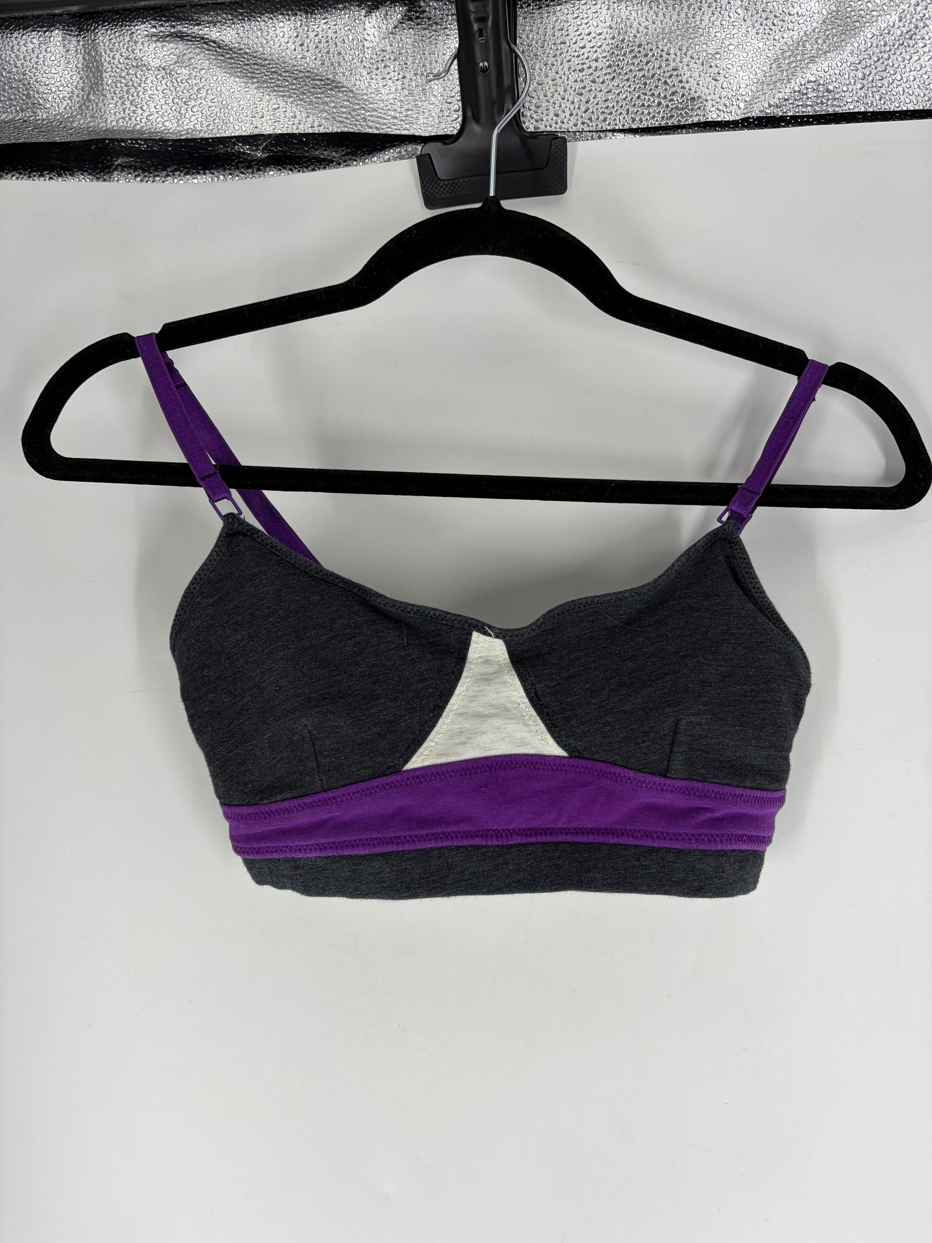 Purple/Grey Lululemon Skinny strap sports bra, S