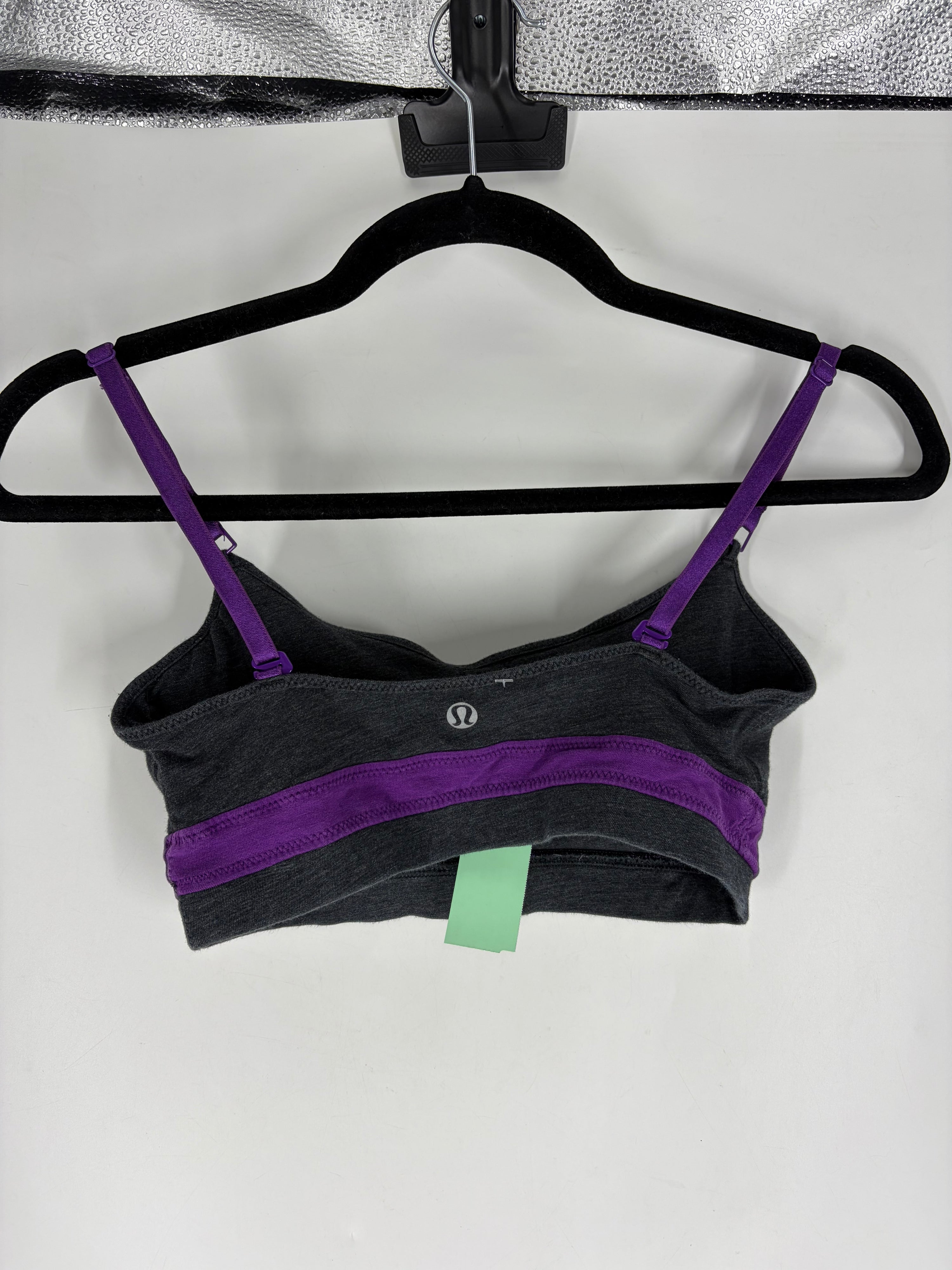 Purple/Grey Lululemon Skinny strap sports bra, S