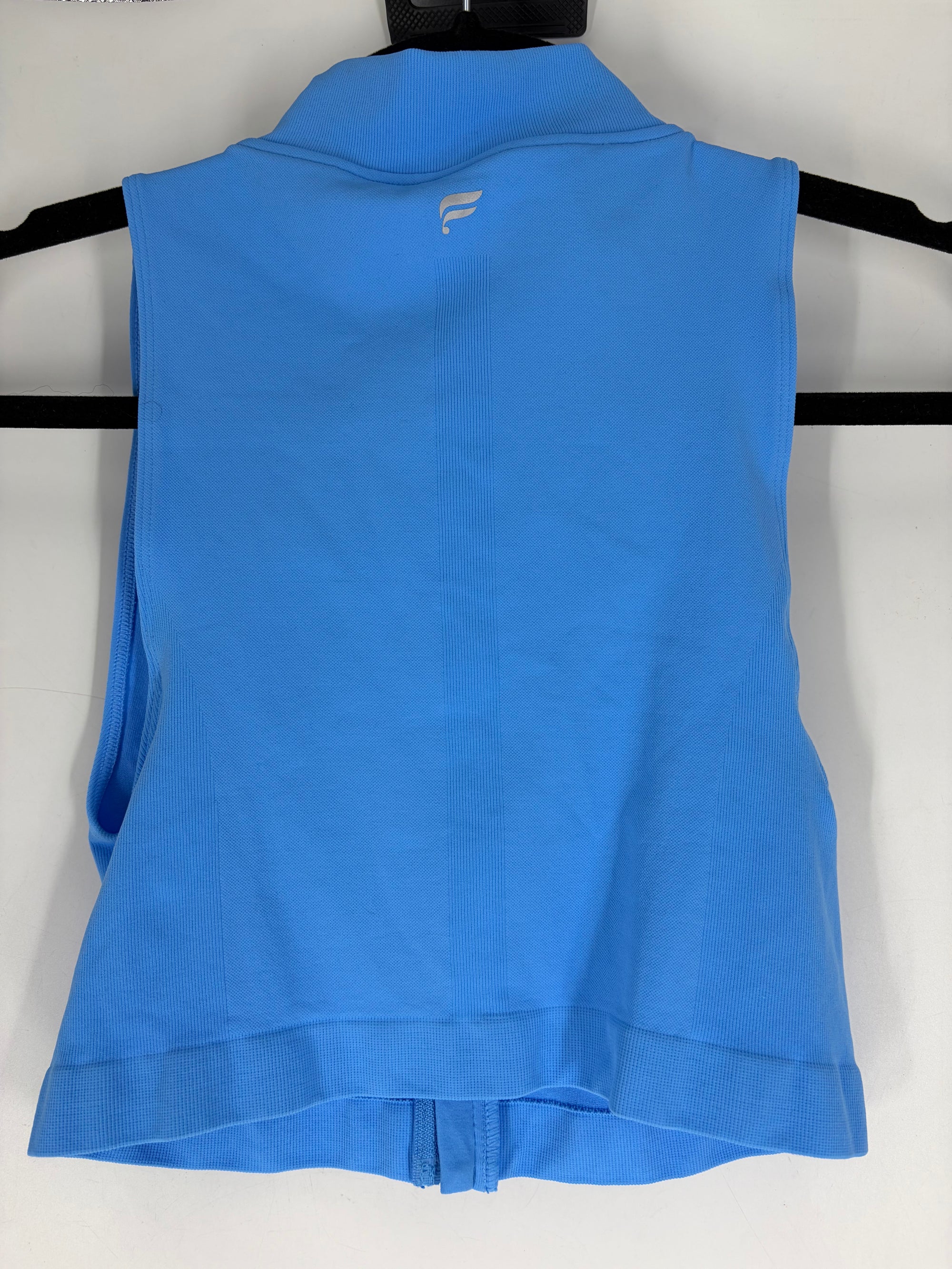 blue Fabletics zip up vest, XS