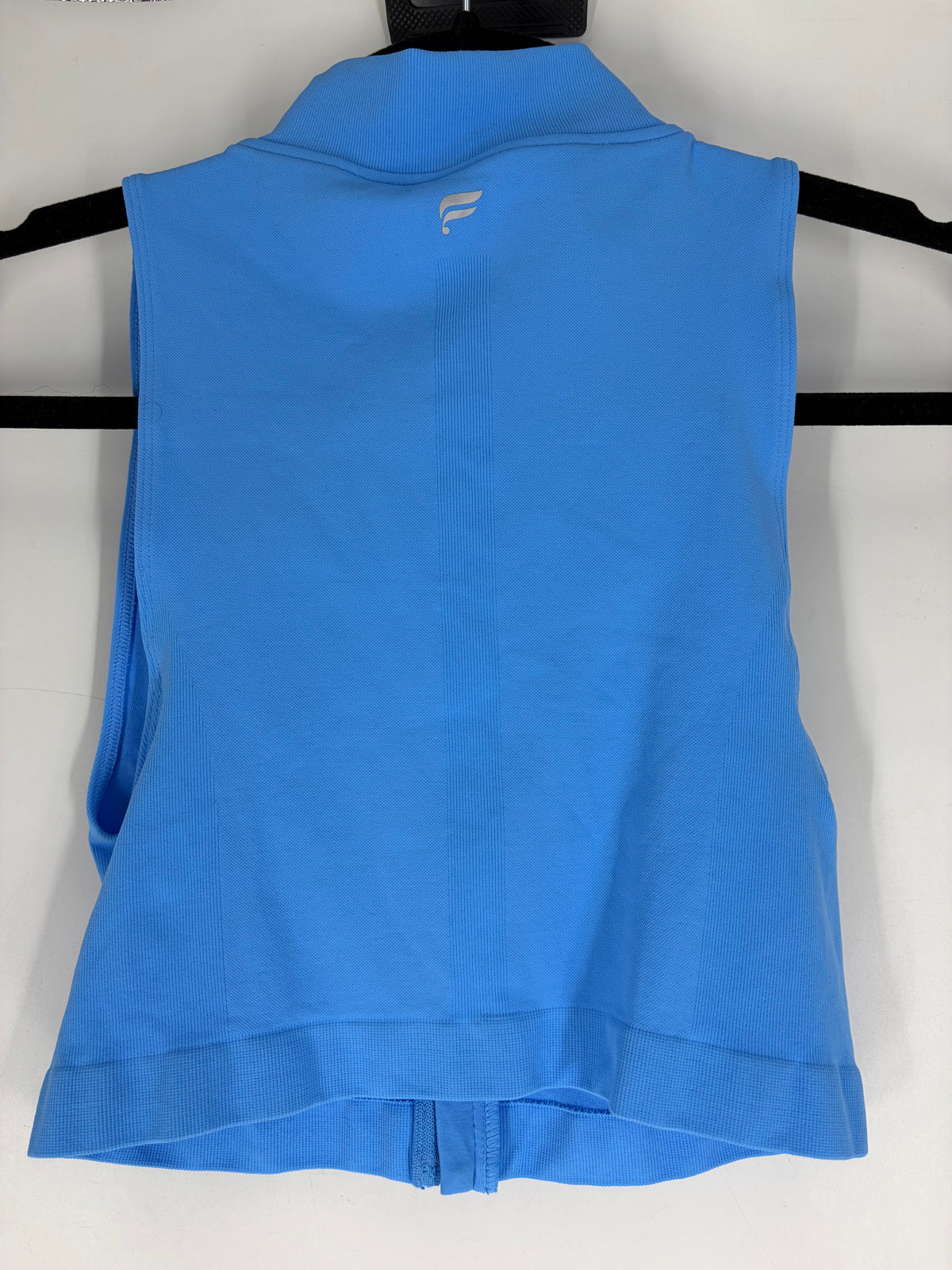 blue Fabletics zip up vest, XS