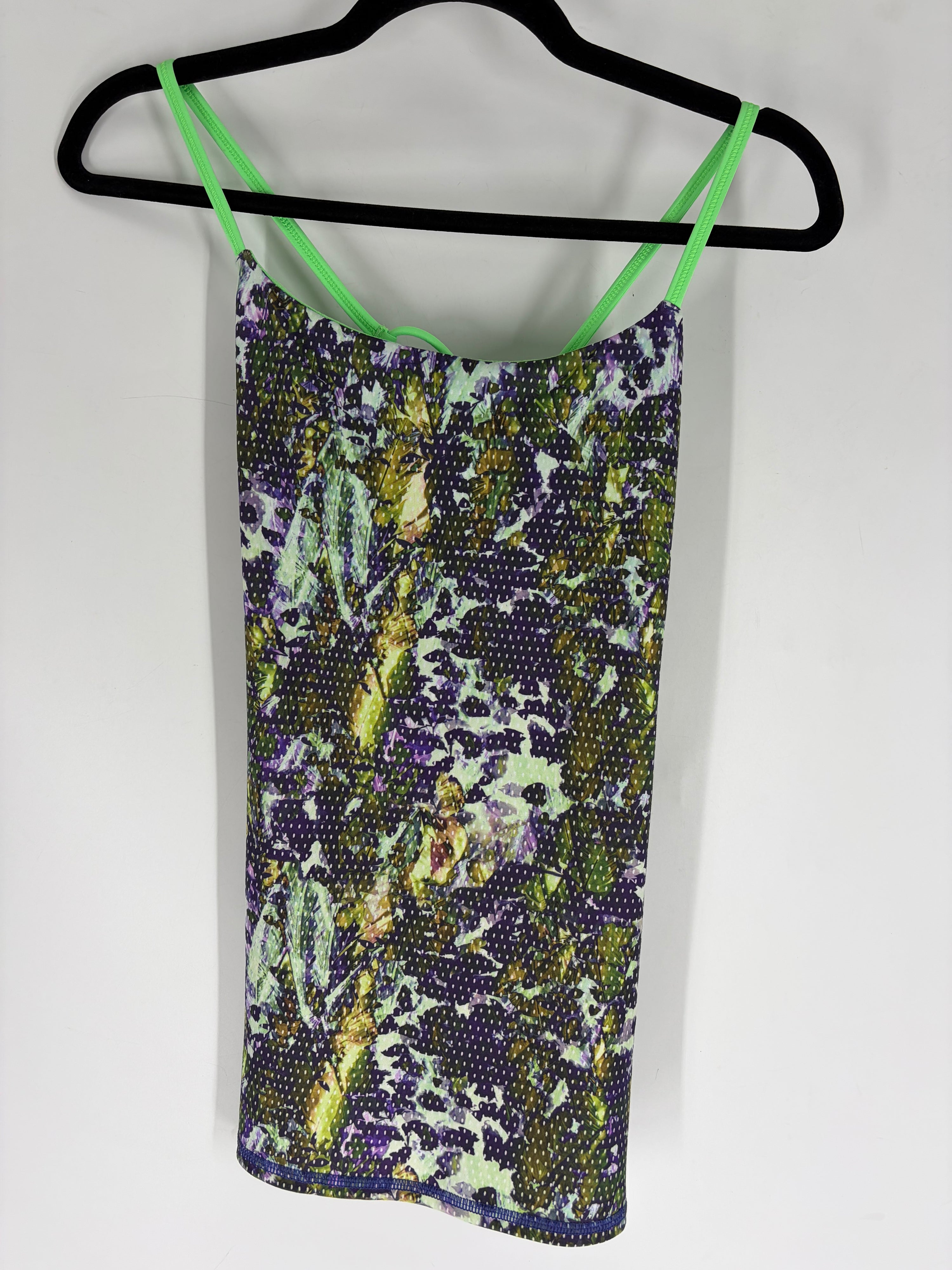 Green/multi Lululemon Multi patterned crossback tank, 4