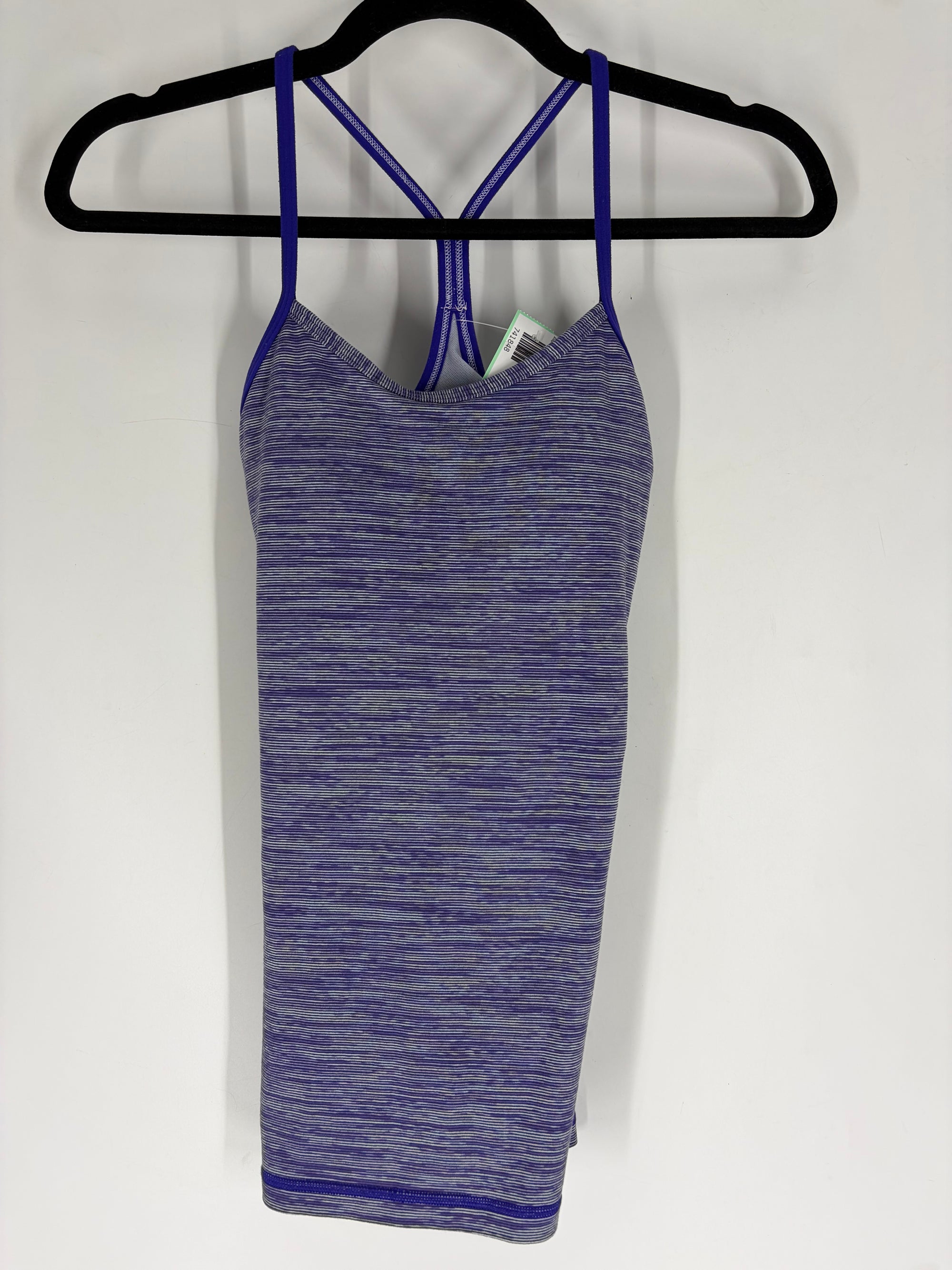 Purple Lululemon patterned razor back tank