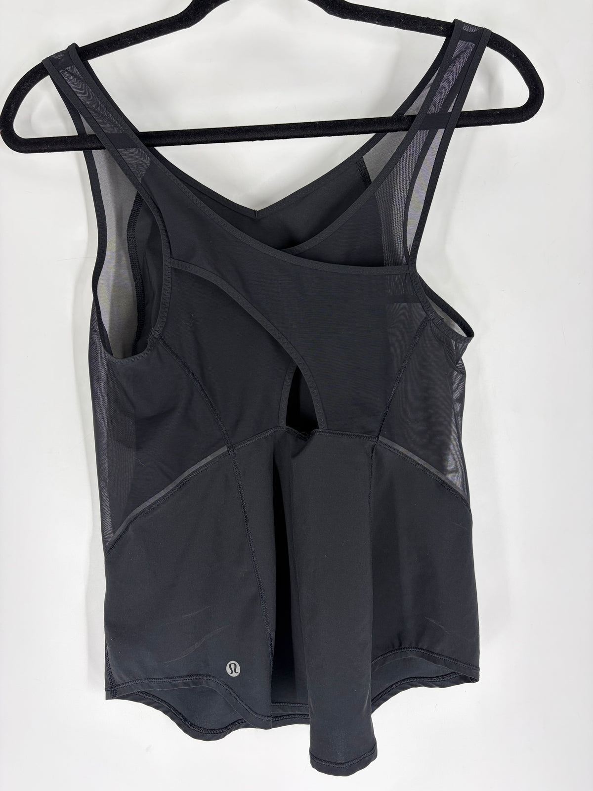 Black Lululemon Crossback sheer tank, 4