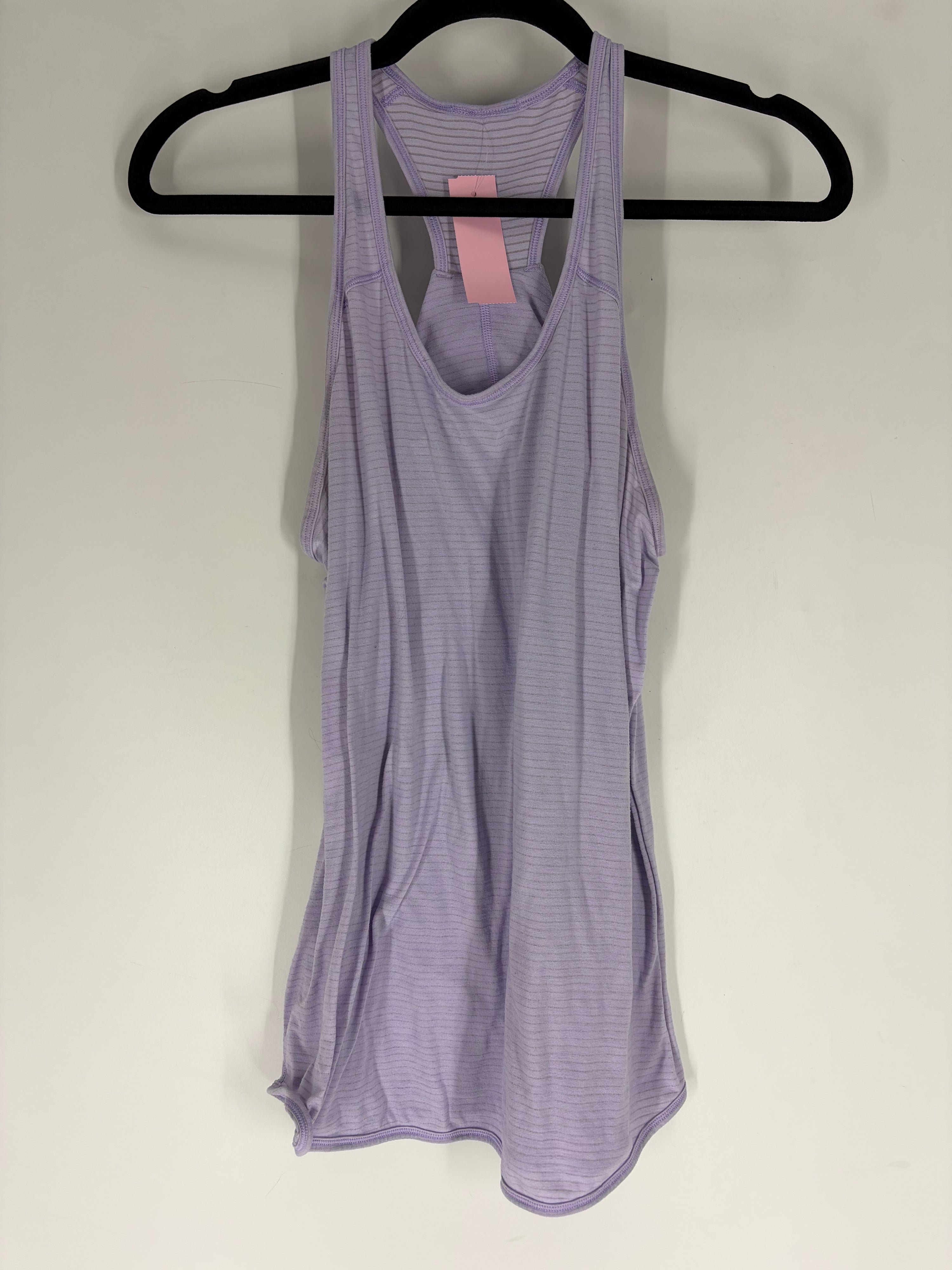 purple lululemon striped racerback tank, M