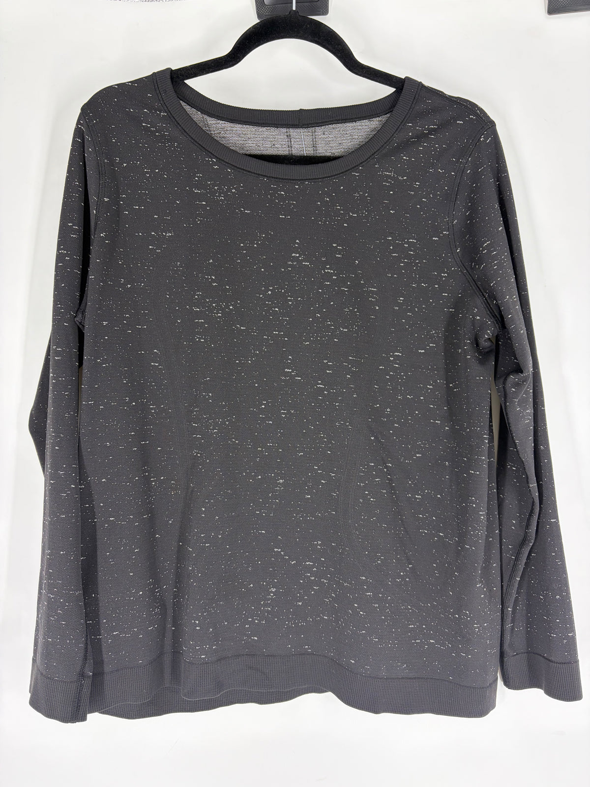Black lululemon speckled long sleeve, 10