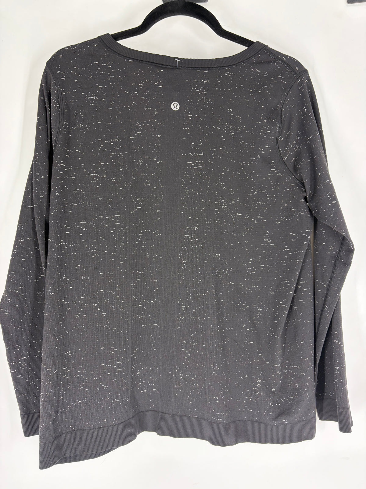 Black lululemon speckled long sleeve, 10