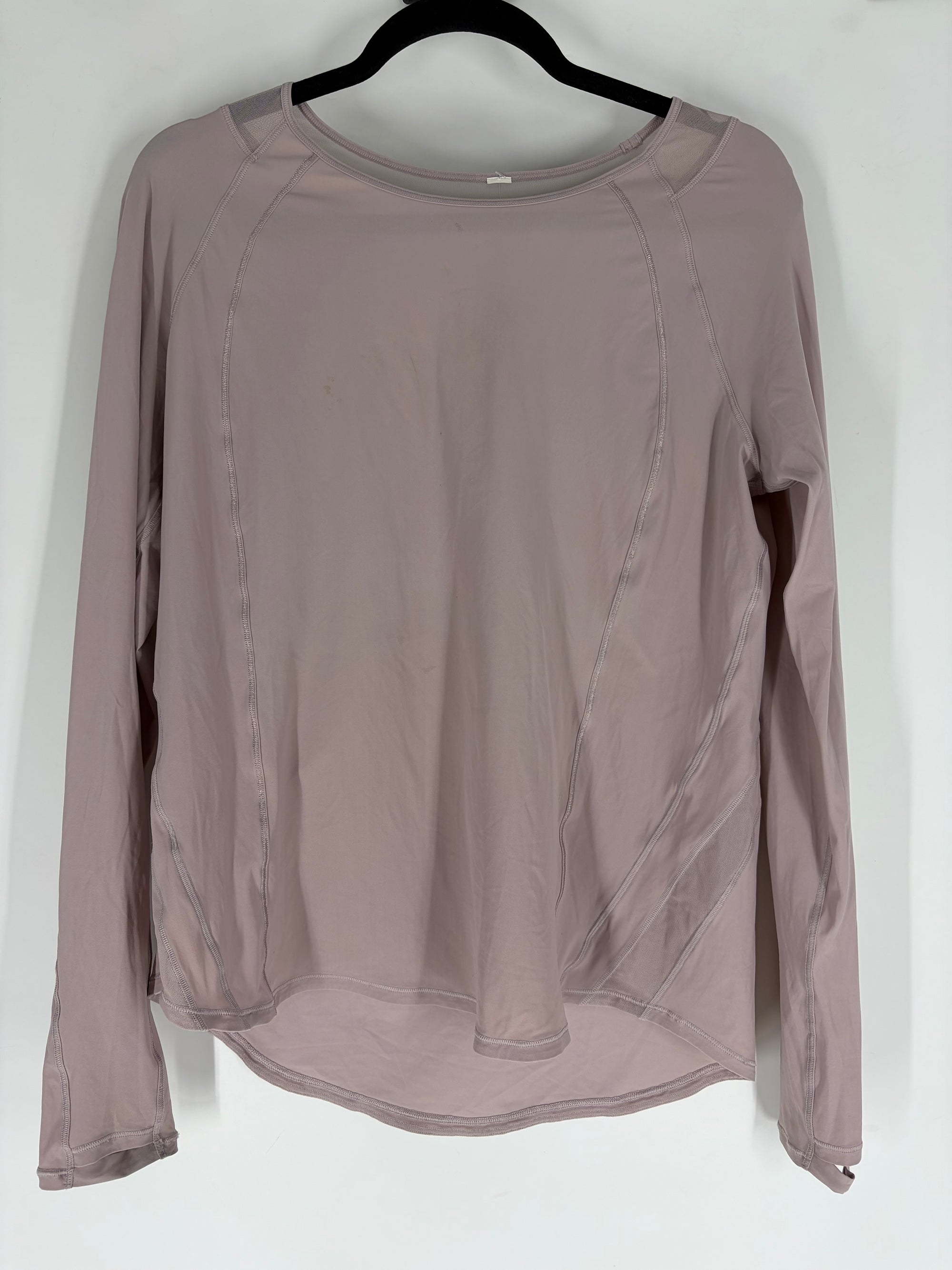Pink Lululemon long sleeve work out, 10
