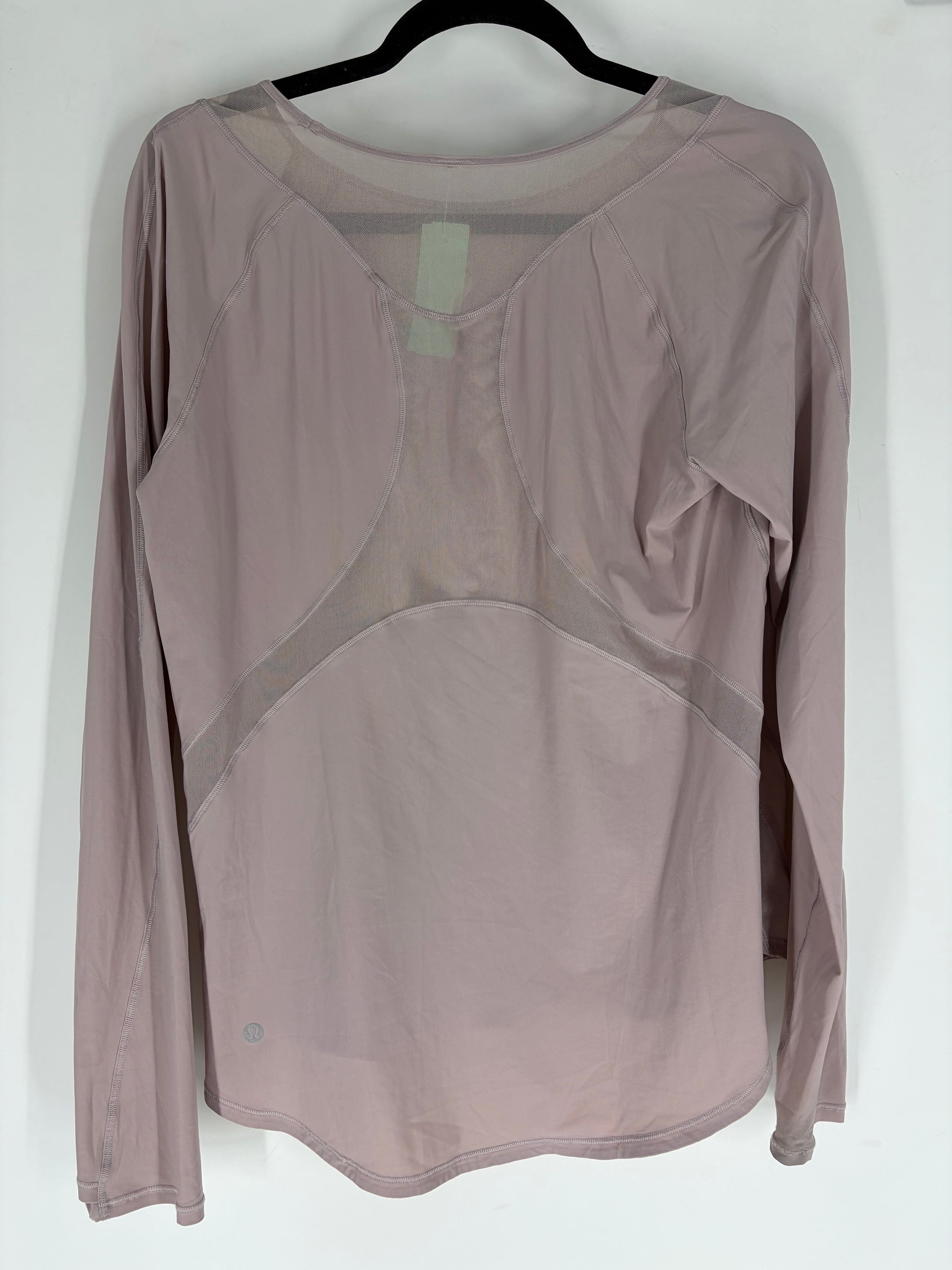 Pink Lululemon long sleeve work out, 10