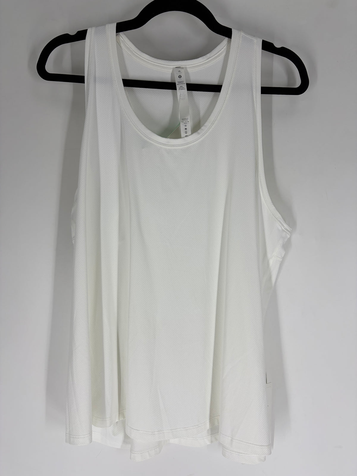 White Lululemon Razor back tank, 14