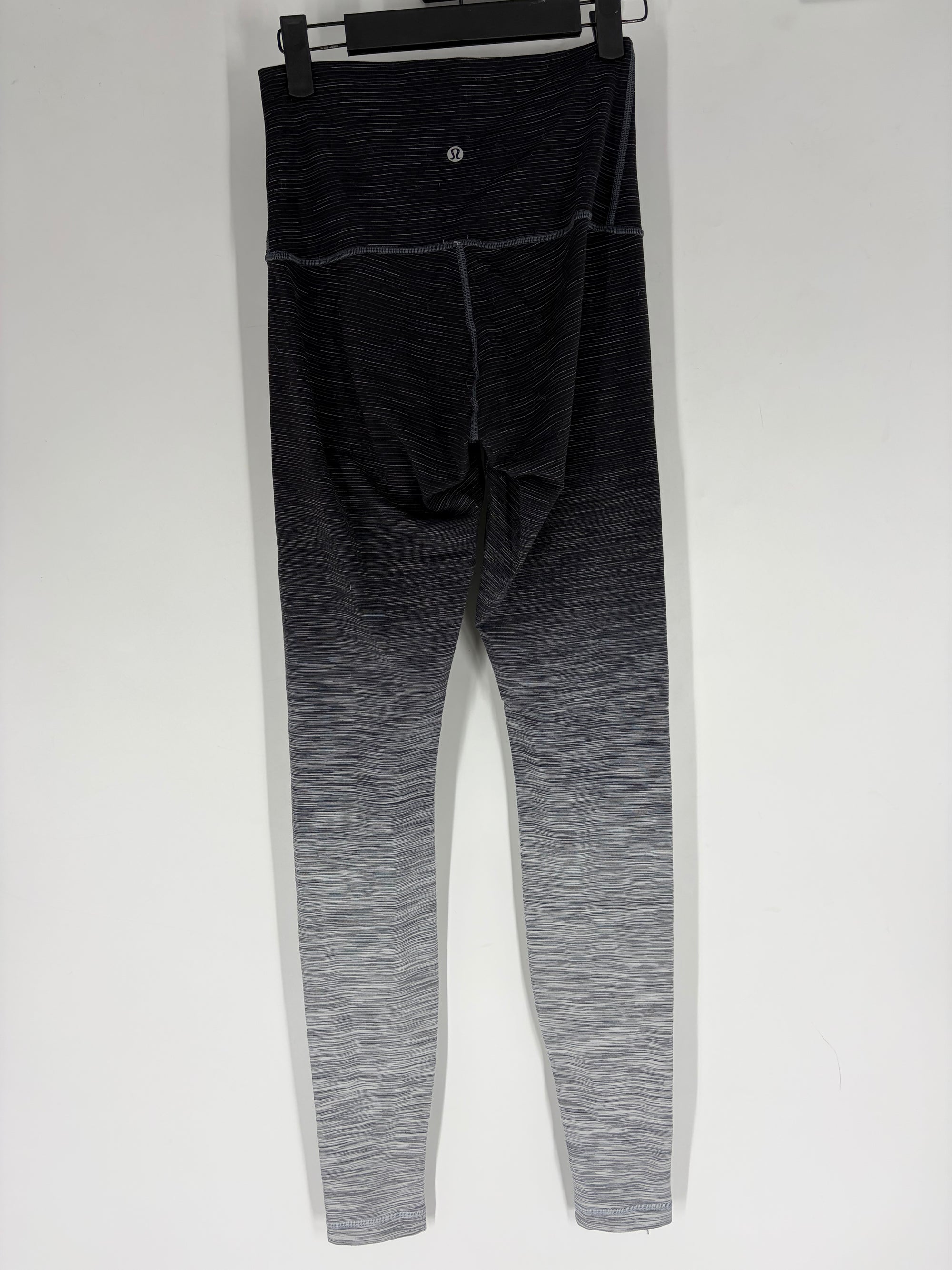 Black lululemon striped leggings, 8