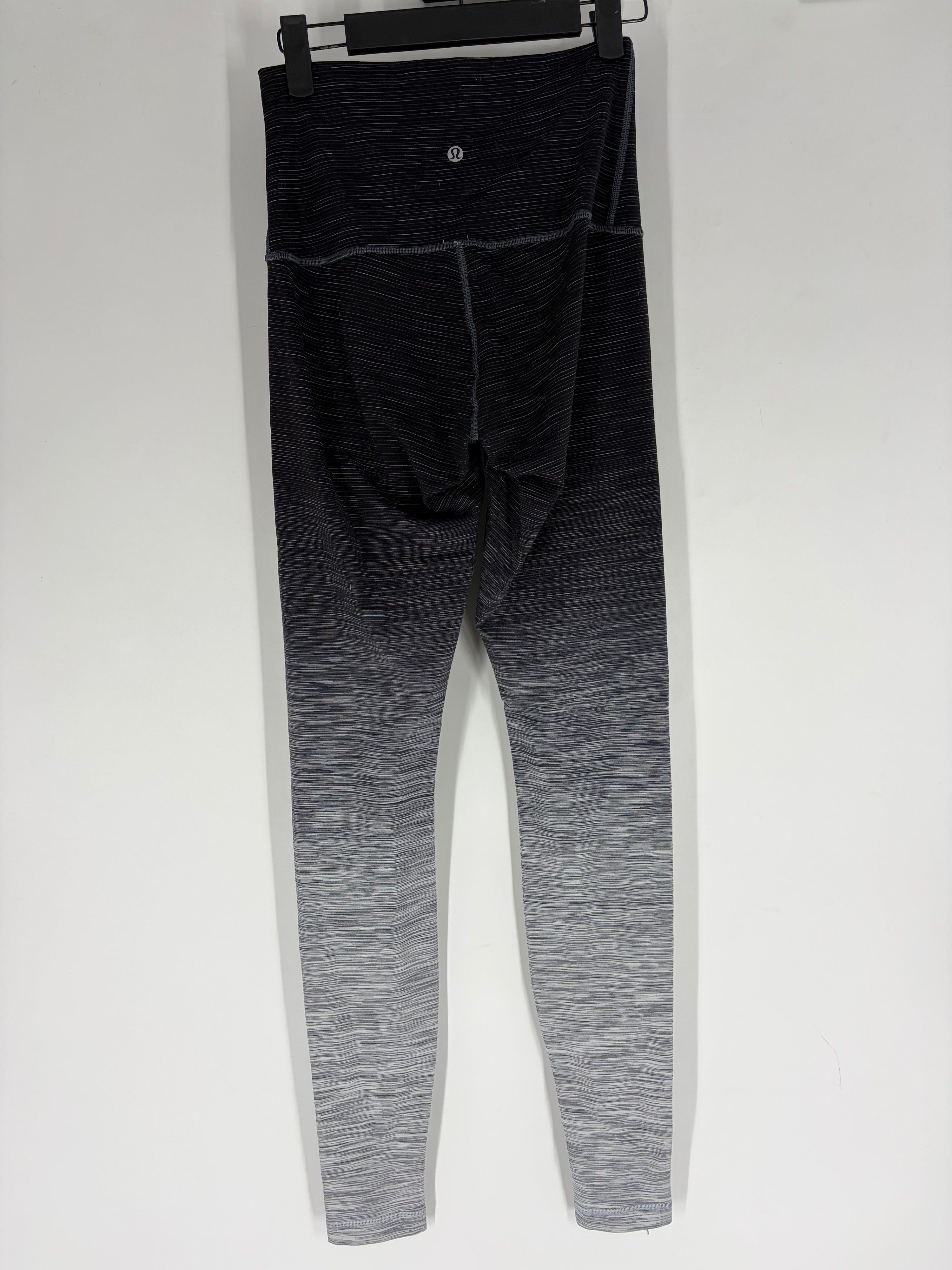 Black lululemon striped leggings, 8