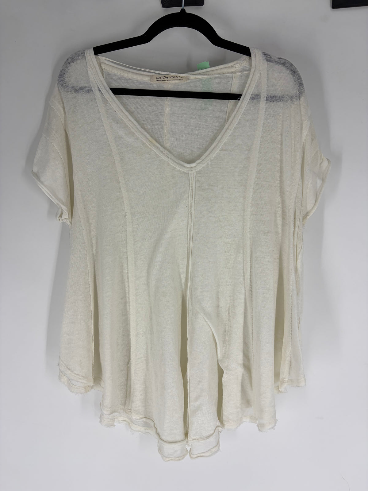 White Free People thin lounge tee, M