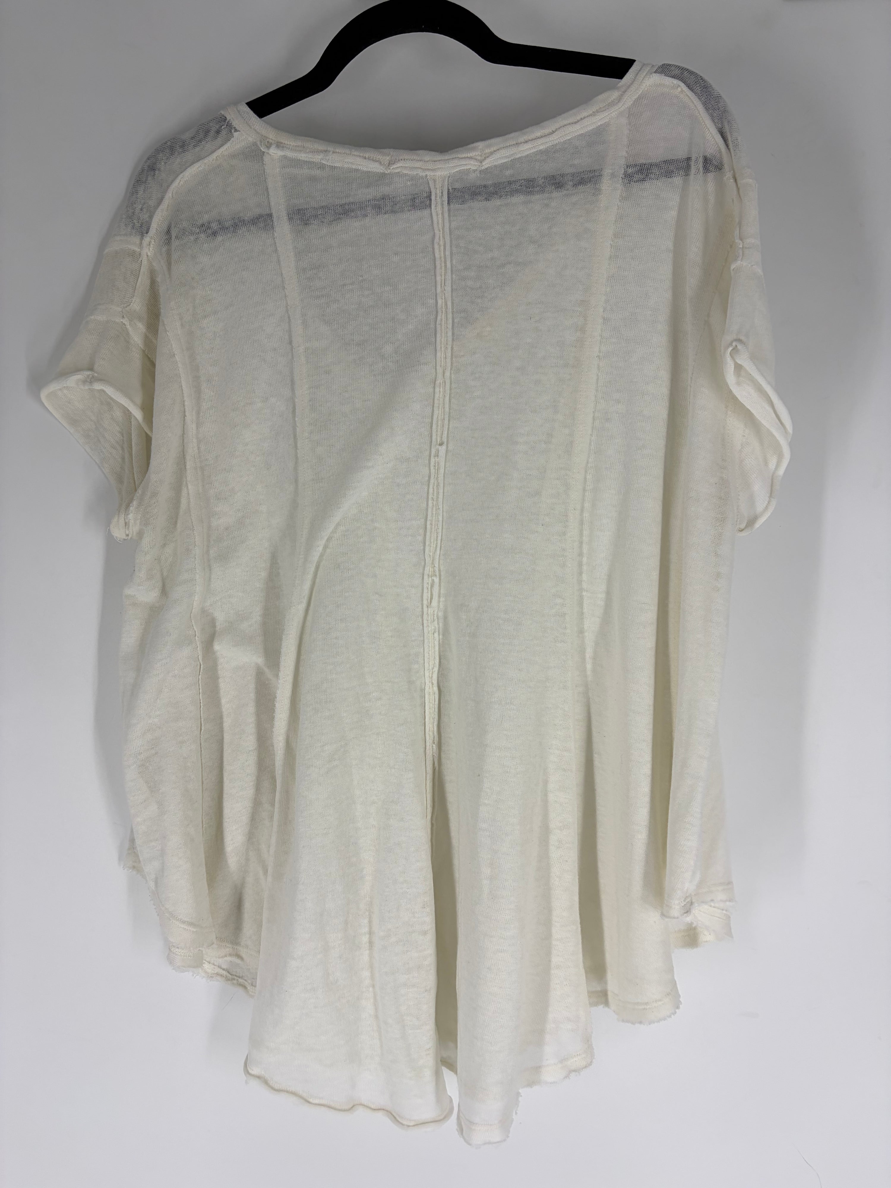 White Free People thin lounge tee, M