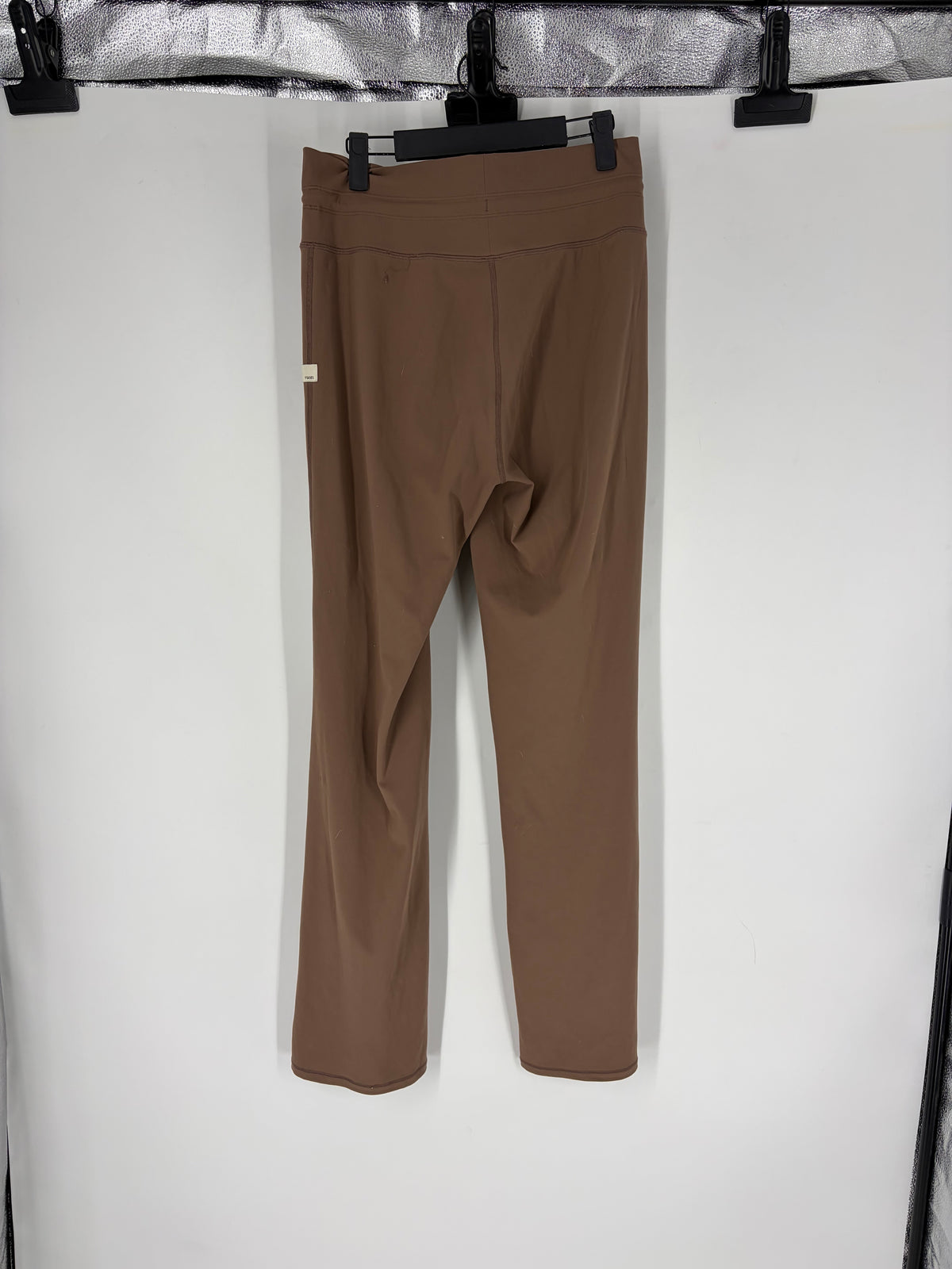 brown vuori highrise wide leg leggings, M