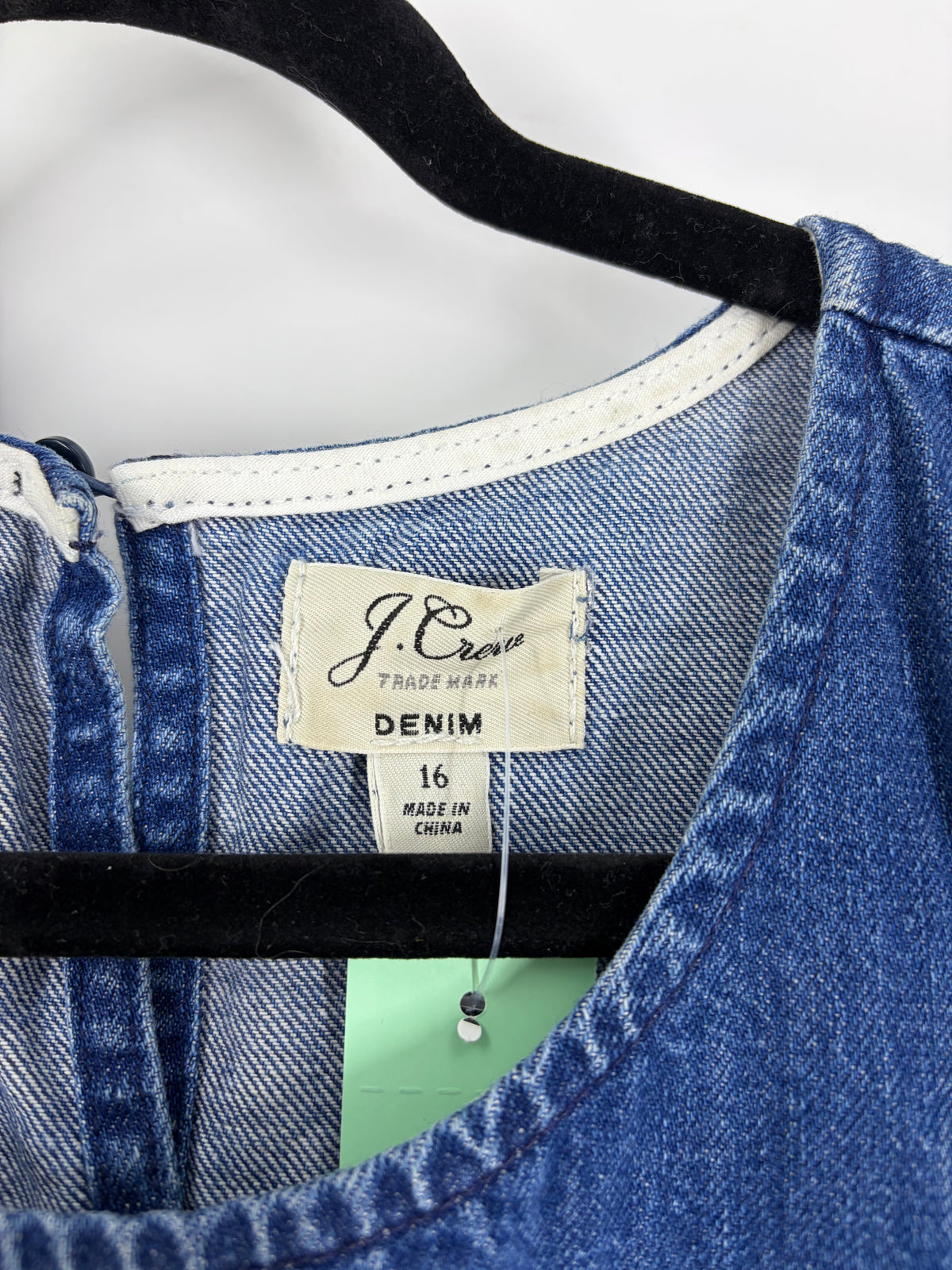 Blue J. Crew Denim midi tank, 16