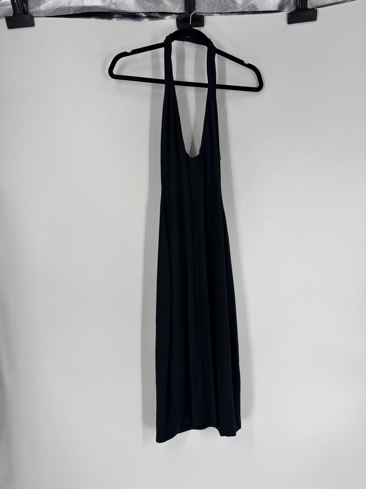 Black Skims halter midi, S