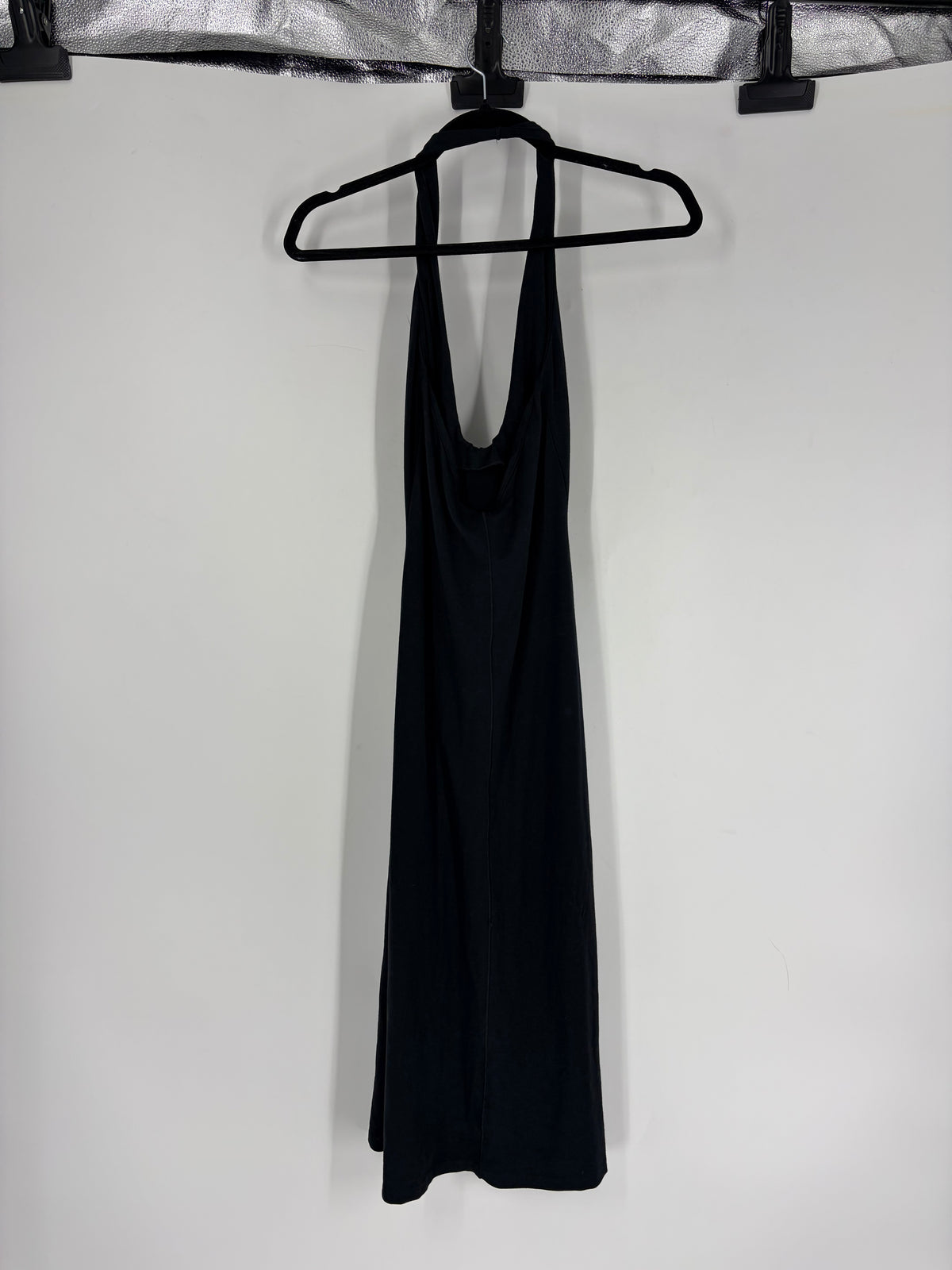 Black Skims halter midi, S