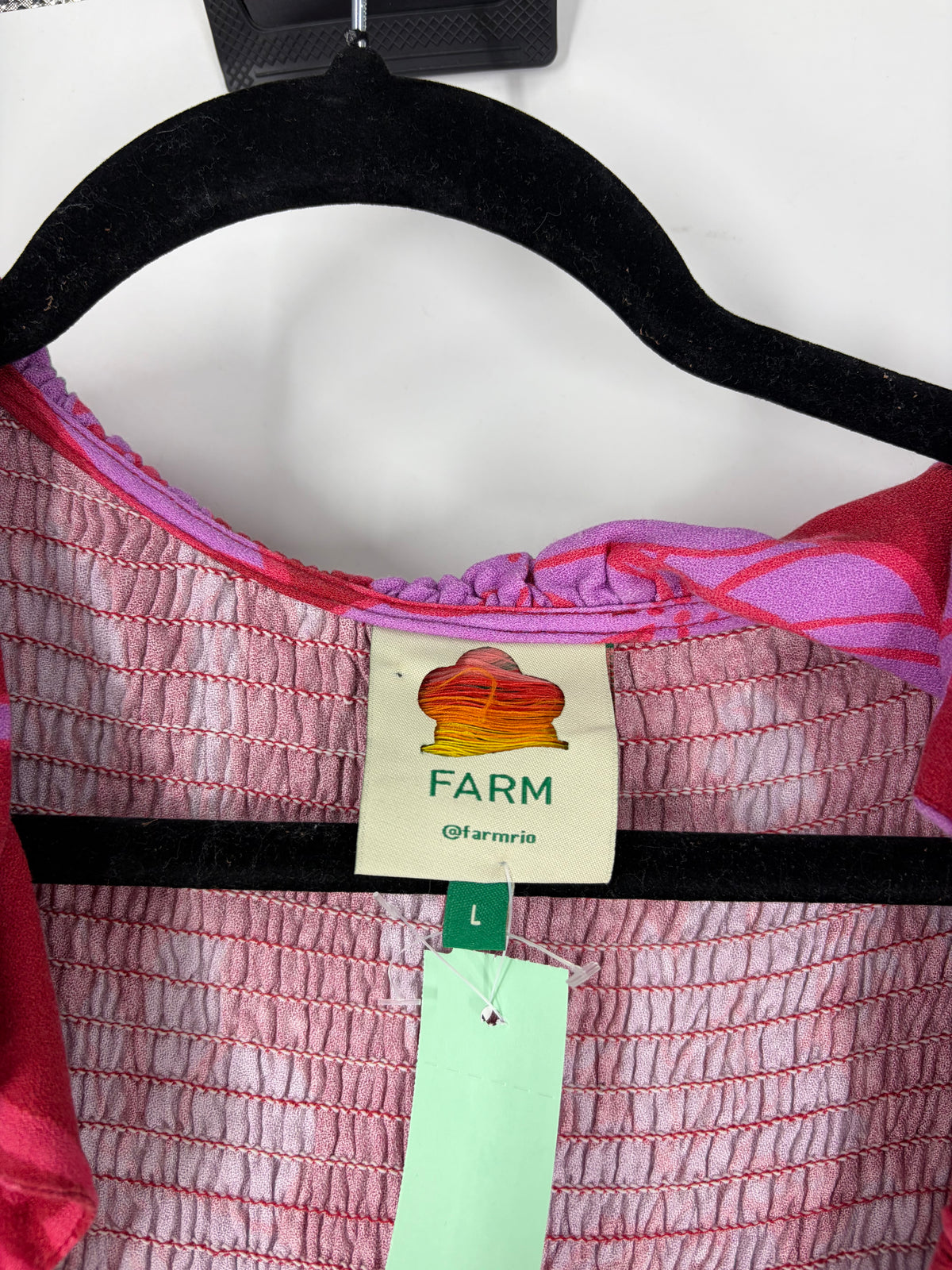 Red Farm Rio Smocked Long Sleeve, L