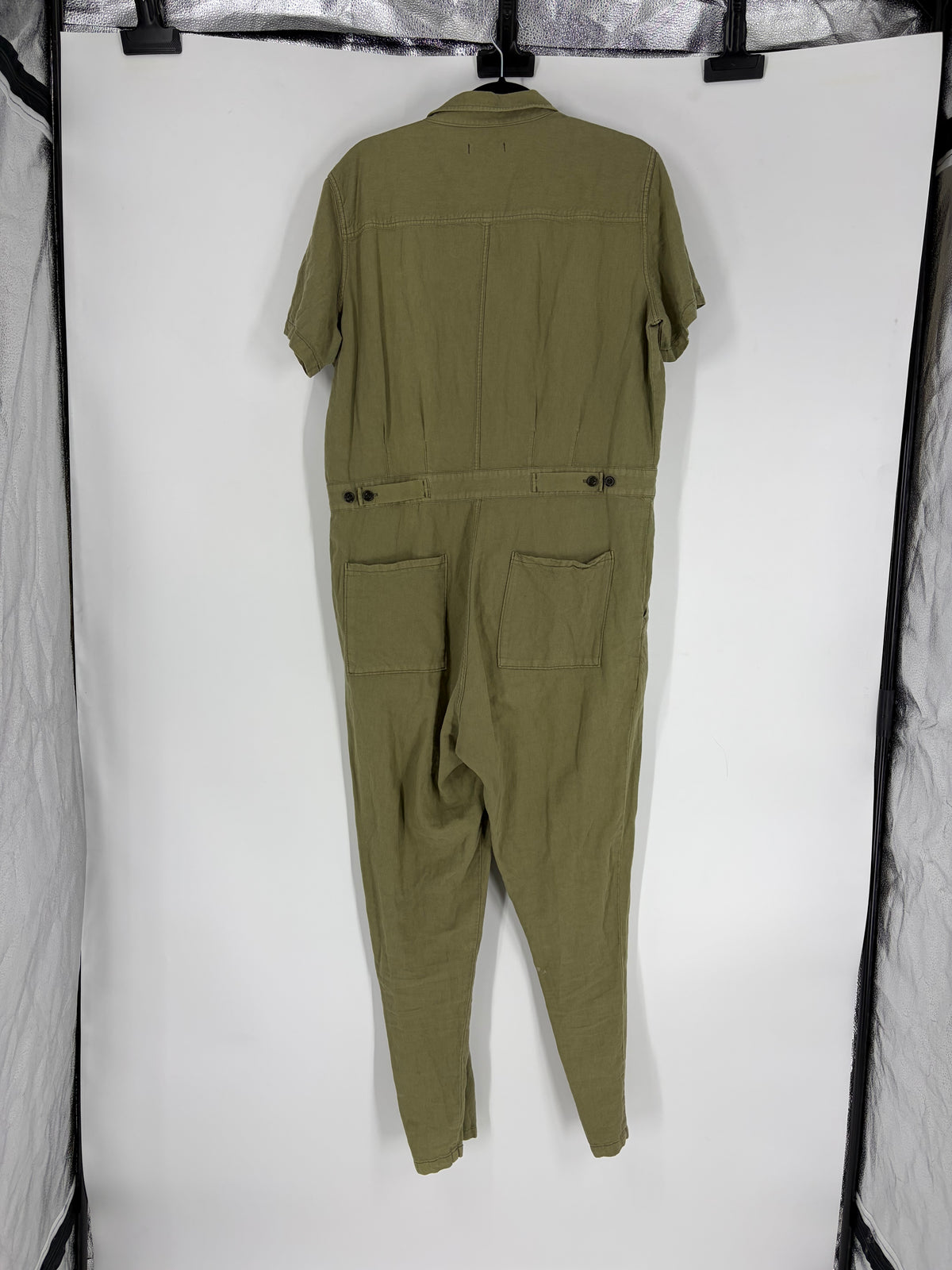 Green Outerknown Short Sleeve Jumpsuit, L