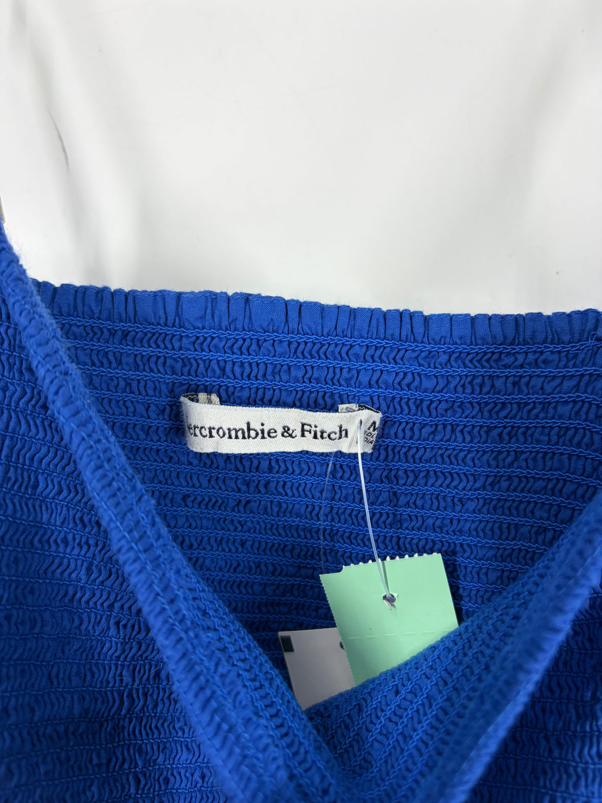 blue Abercrombie + Fitch smocked maxi NWT, M