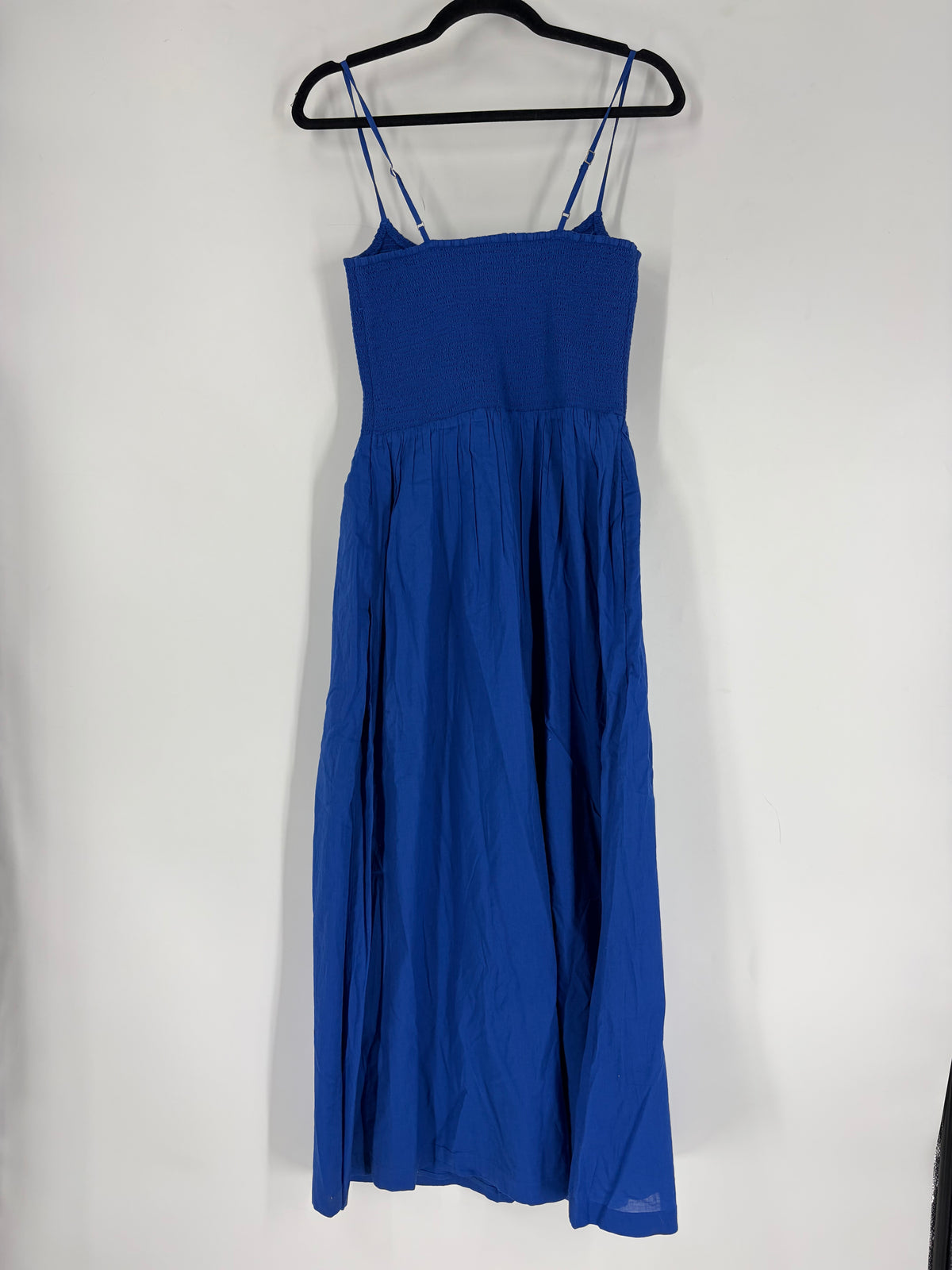 blue Abercrombie + Fitch smocked maxi NWT, M