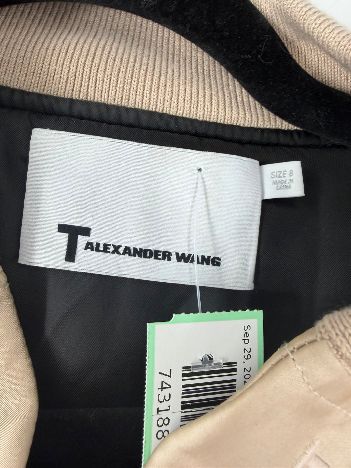 Champagne T by Alexander Wang bomber jacket, M