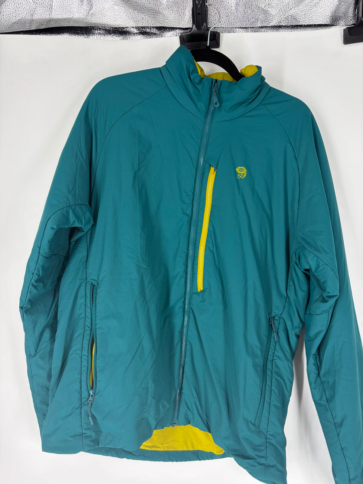Teal/Yellow Mountain Hardwear outdoors jacket, L