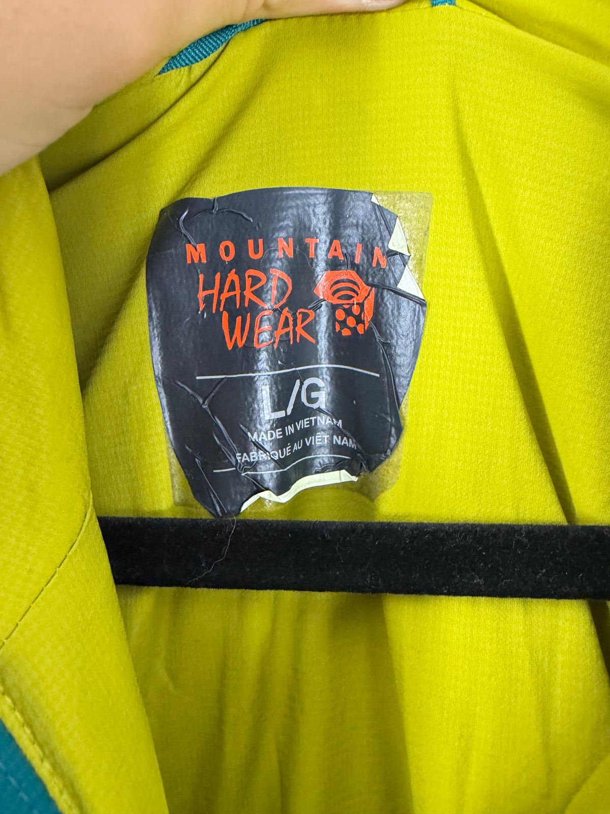 Teal/Yellow Mountain Hardwear outdoors jacket, L