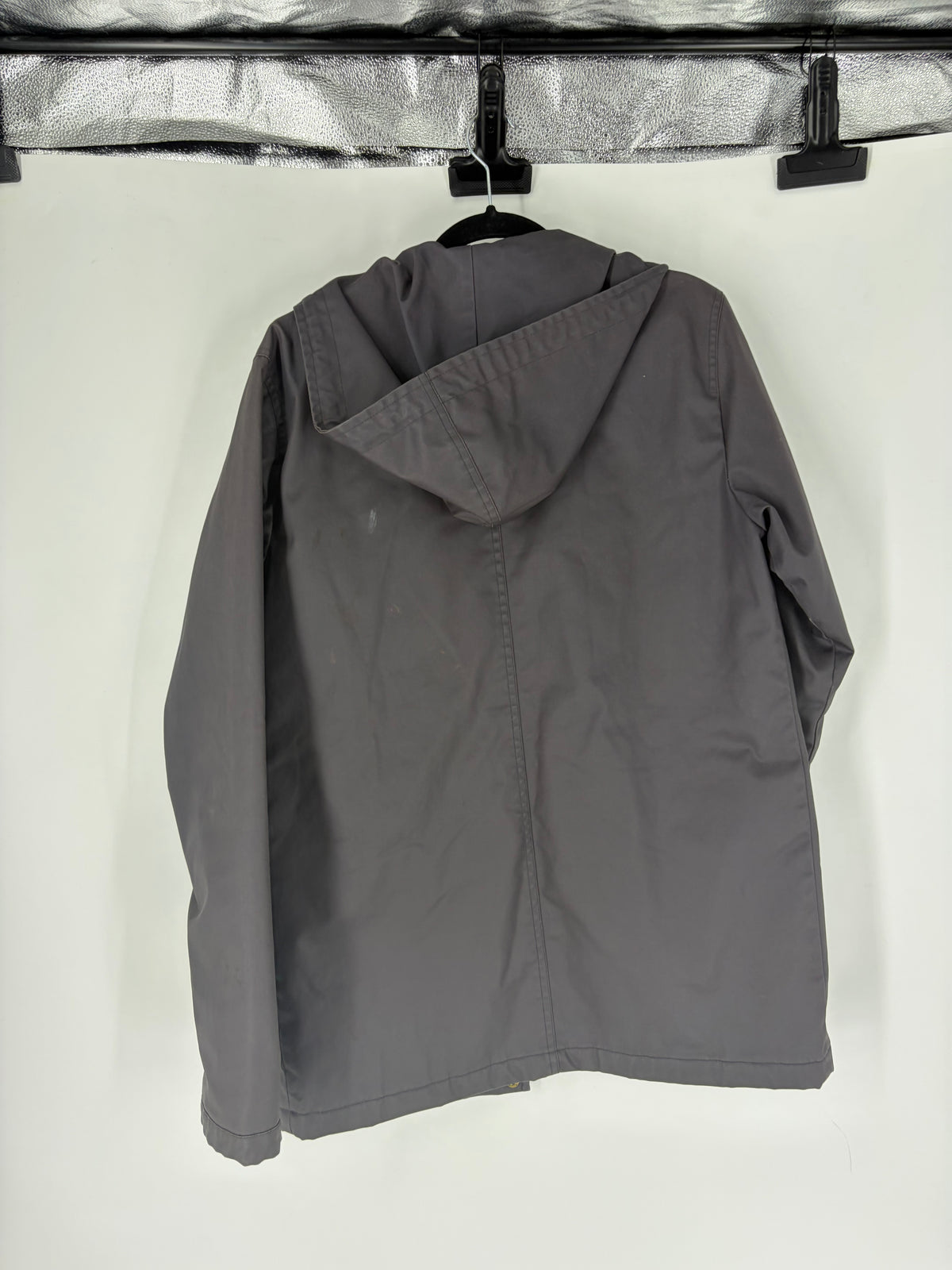 Gray RVCA Heavy Rain Coat, S