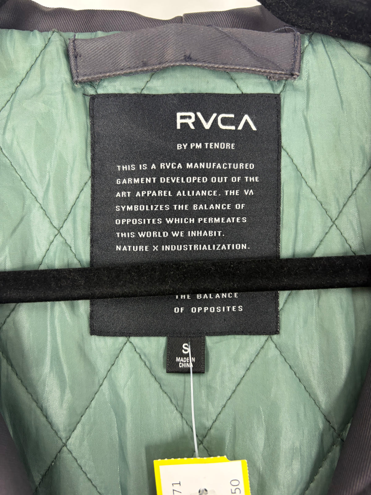 Gray RVCA Heavy Rain Coat, S