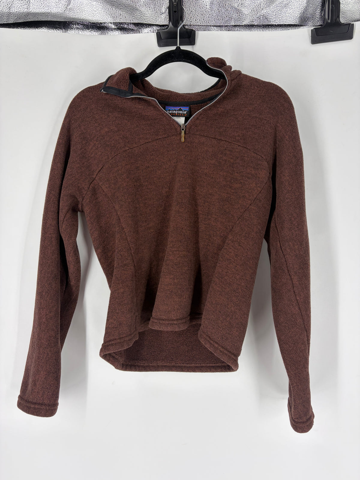 Brown Patagonia Fleece quarter zip, M