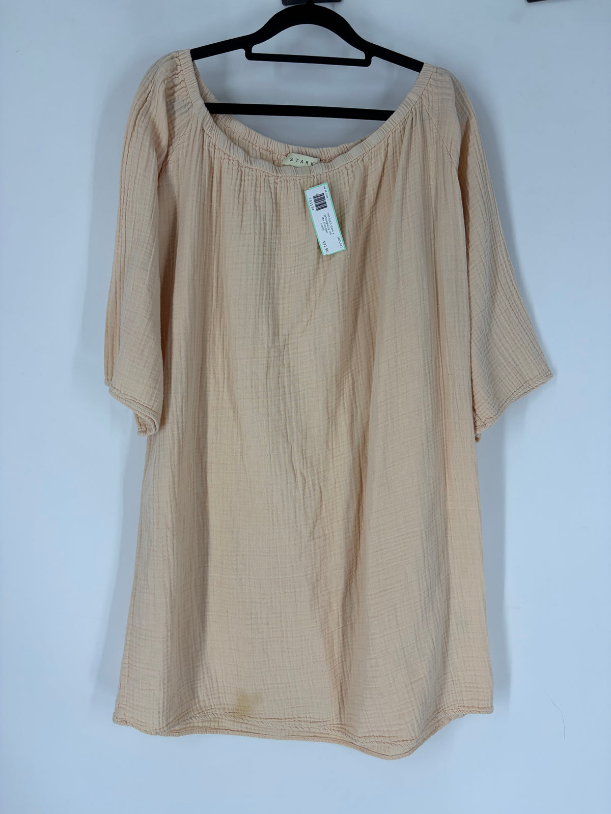 yellow stark x gauzy off the shoulder mini, M