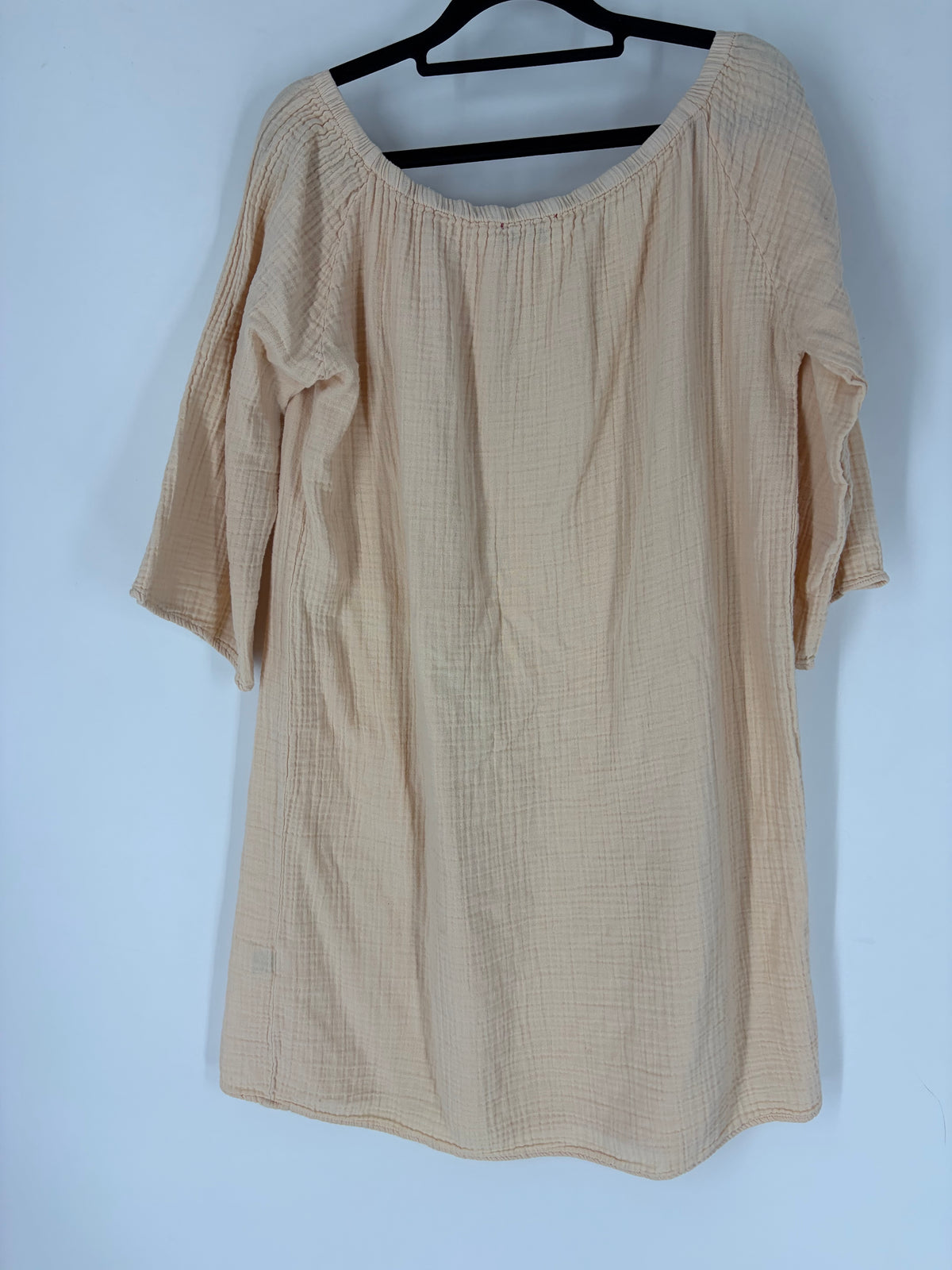 yellow stark x gauzy off the shoulder mini, M