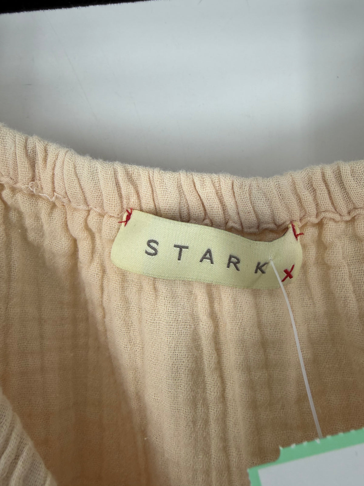 yellow stark x gauzy off the shoulder mini, M