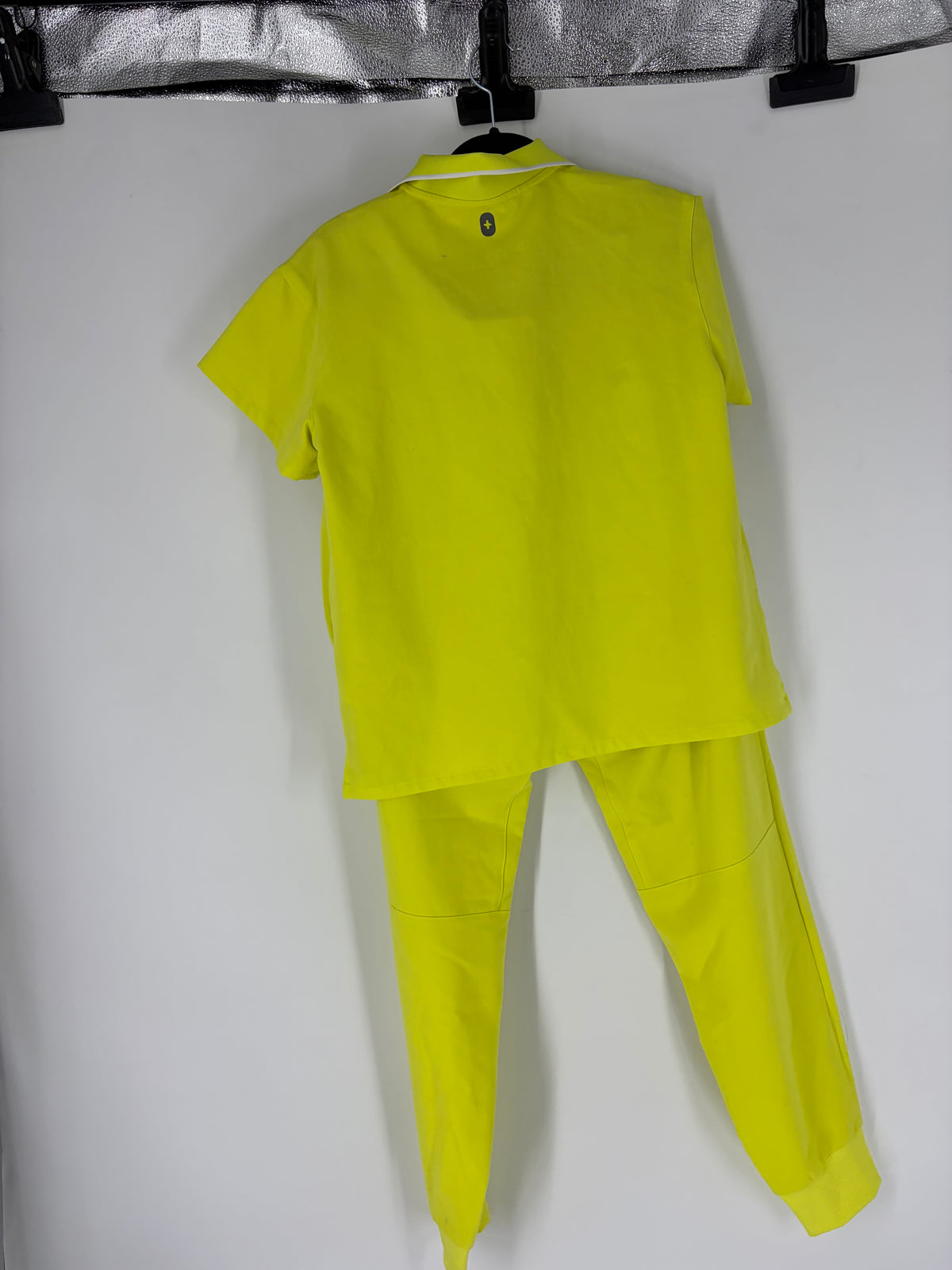 Yellow Figs Neon Scrub Set, XS/S