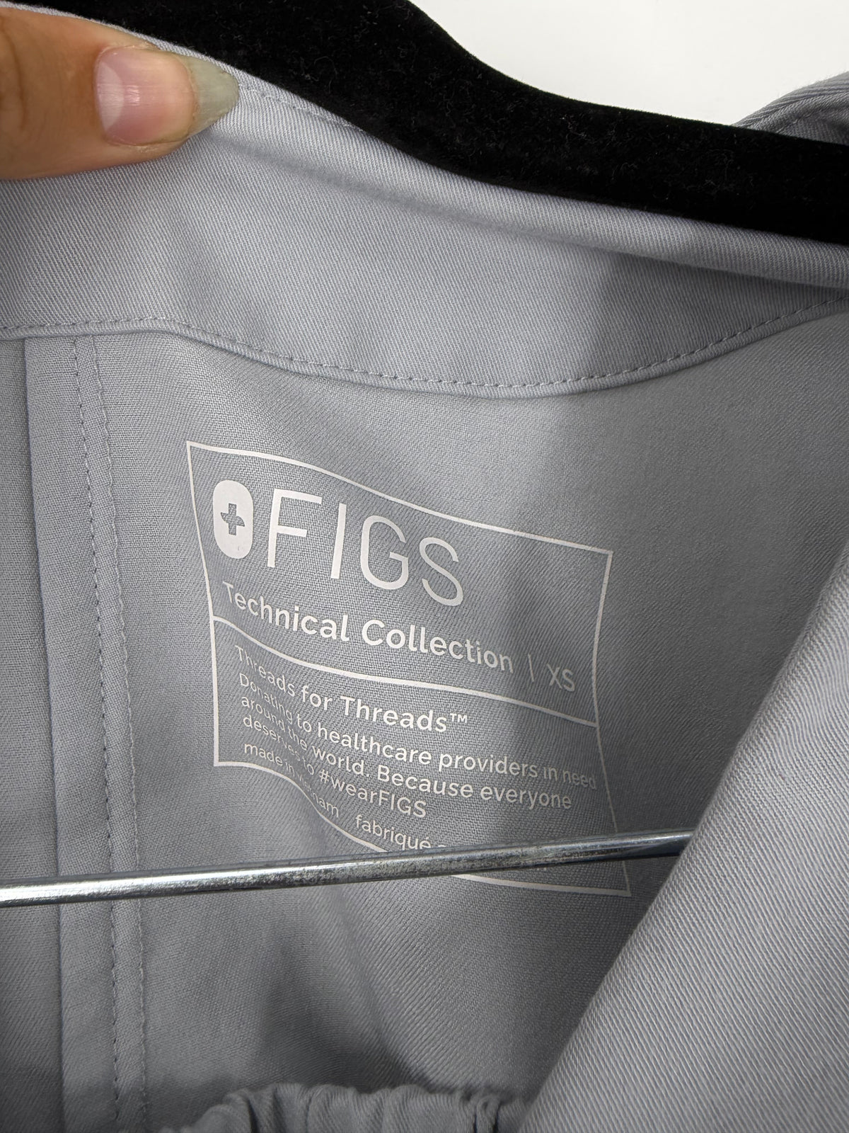 Gray Figs scrub cargo set, XS/S