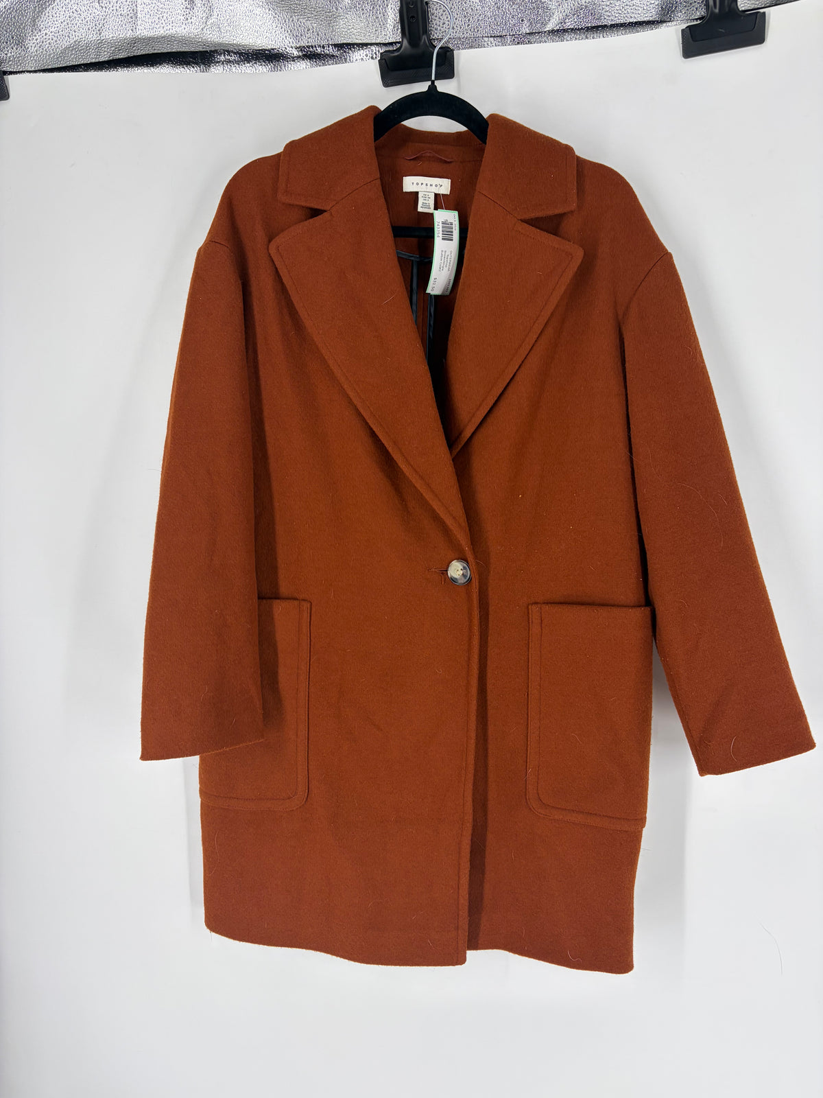 Brown Topshop SIngle Button Coat, 2