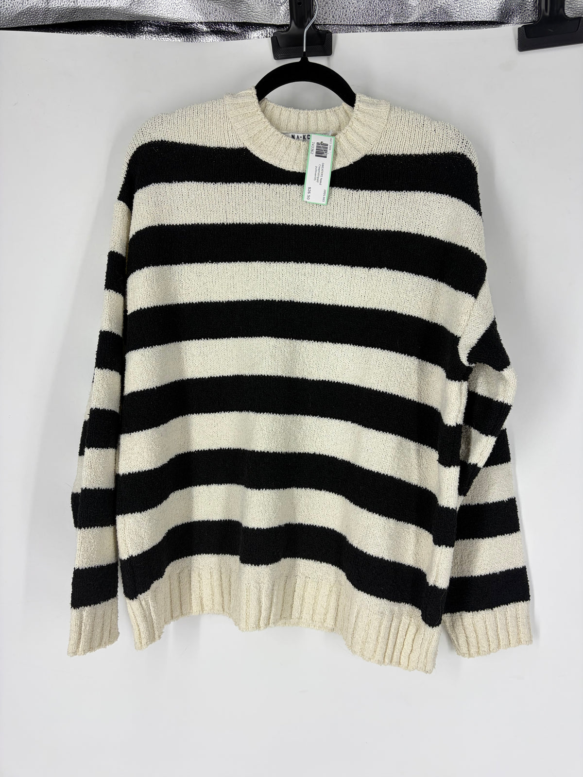Cream Nakd striped pullover, XS