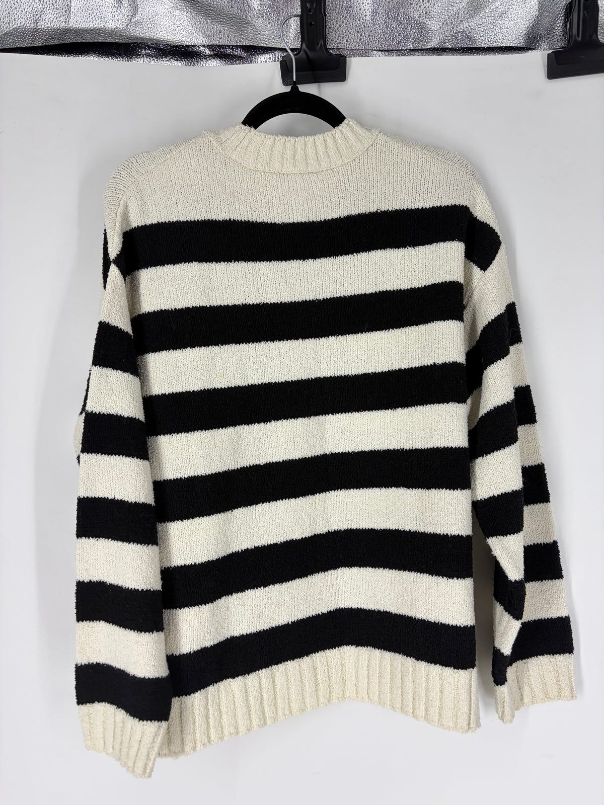 Cream Nakd striped pullover, XS