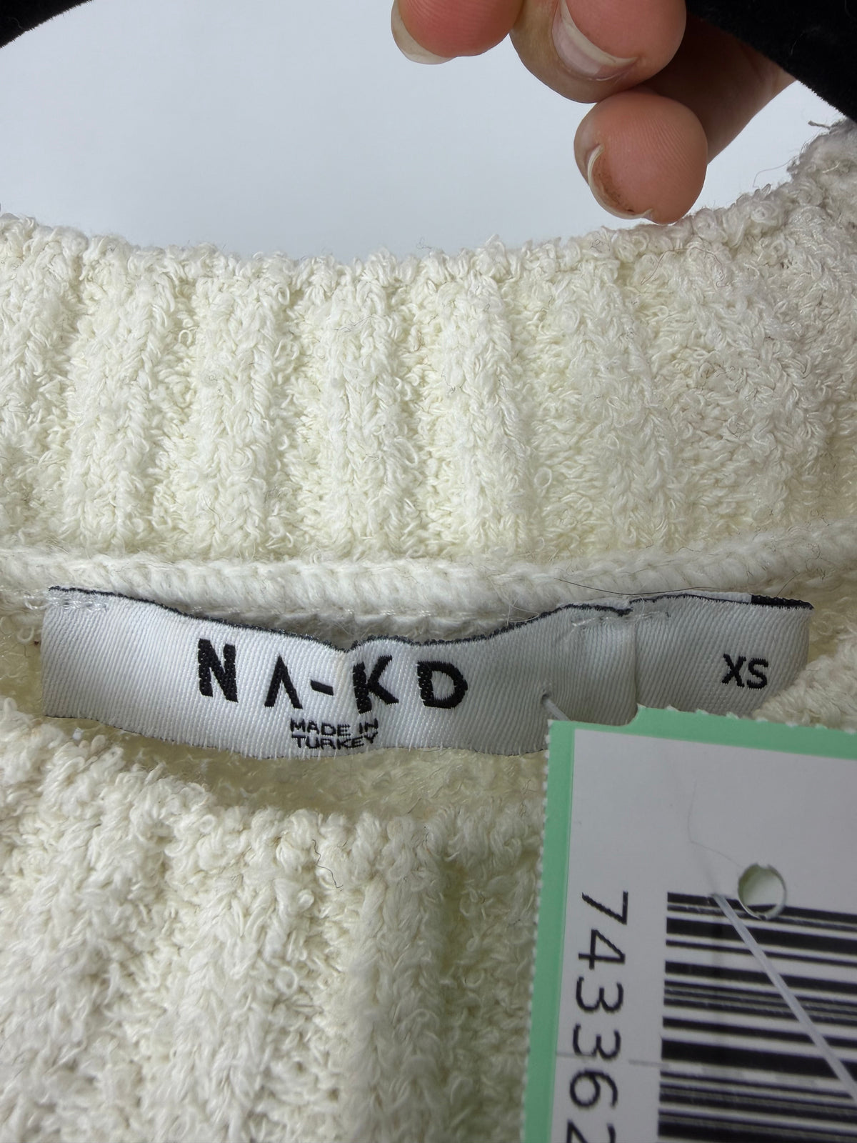 Cream Nakd striped pullover, XS