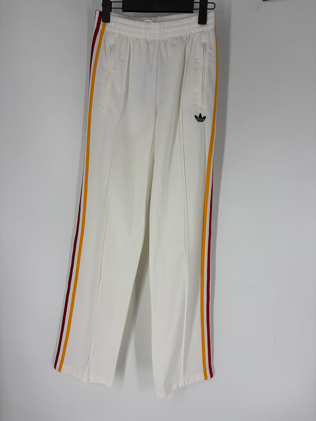 Cream Adidas 3 stripe pants, XS