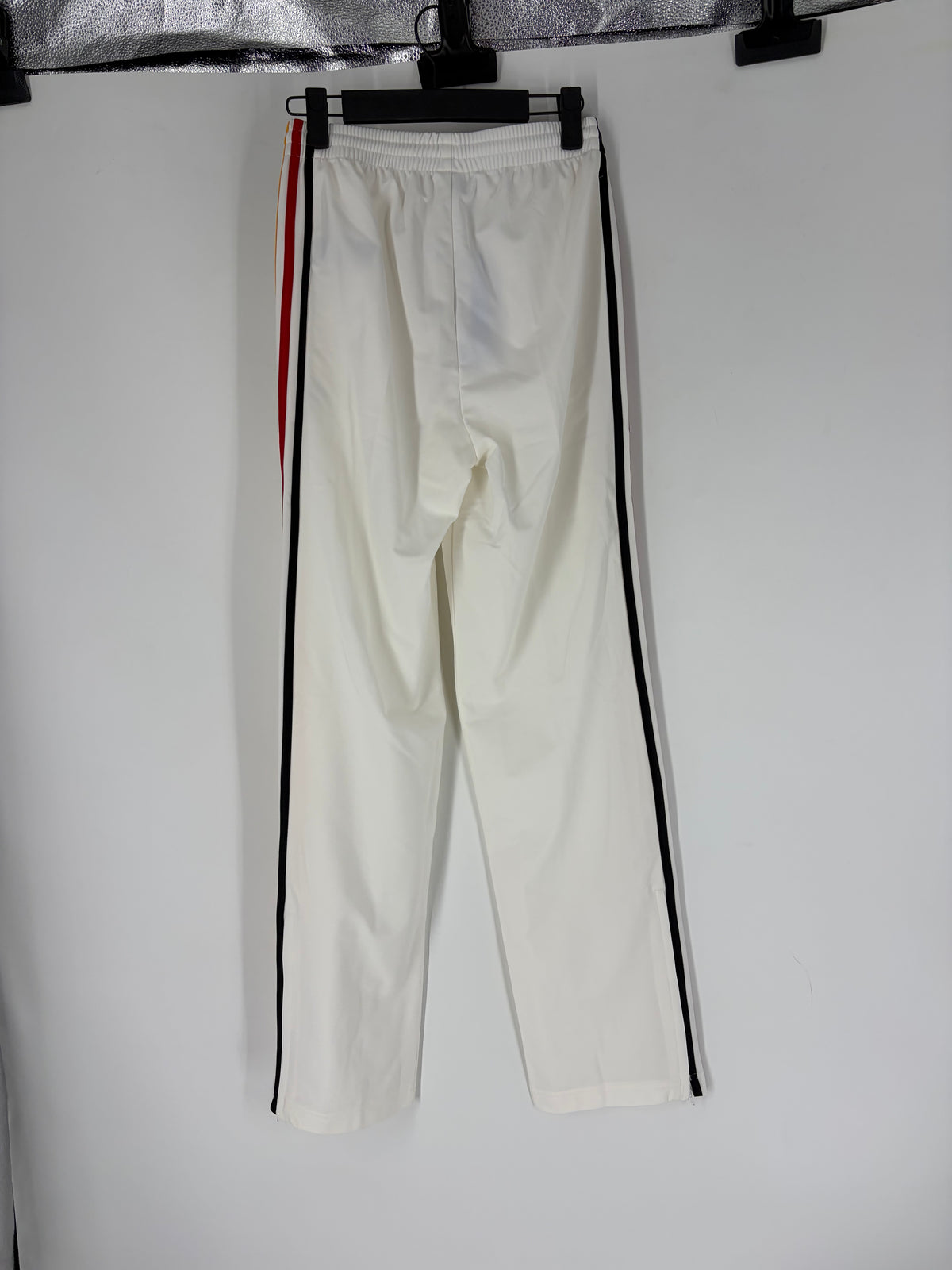 Cream Adidas 3 stripe pants, XS