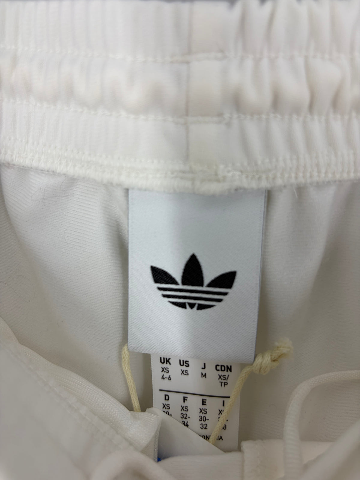 Cream Adidas 3 stripe pants, XS