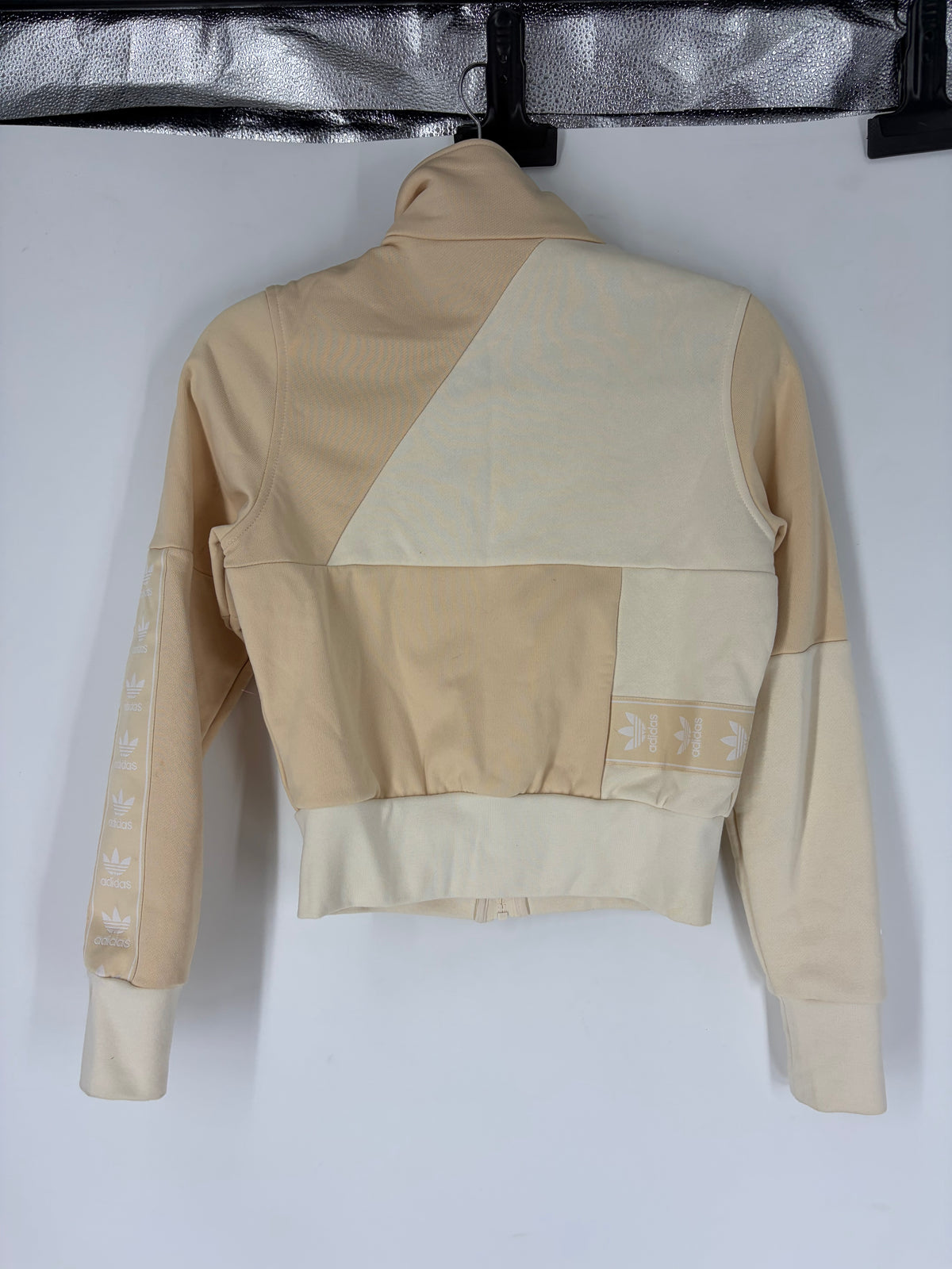 Yellow Adidas Mock Neck Track Jacket, XS